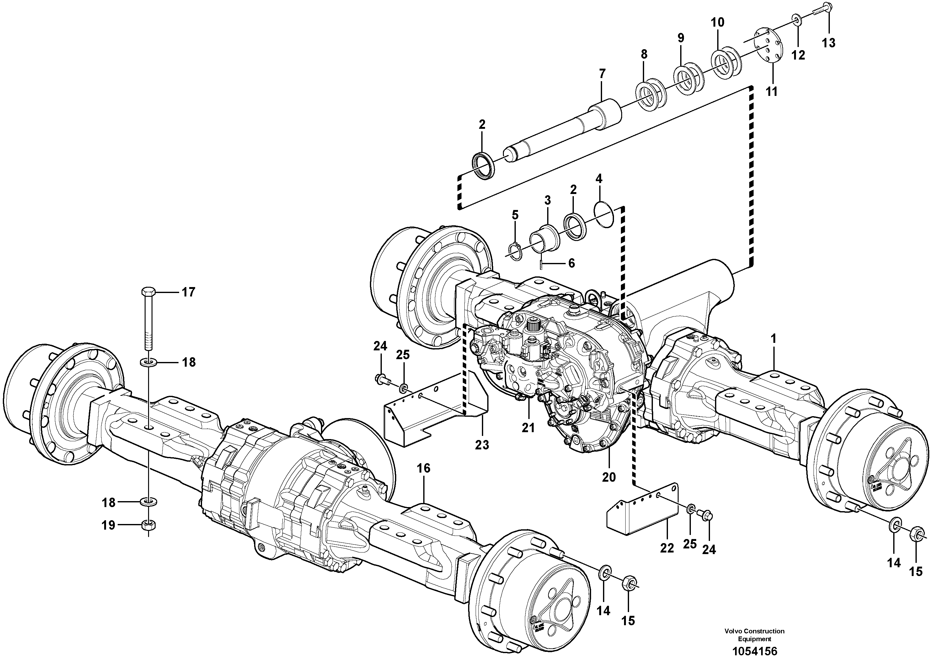 Схема запчастей Volvo L50F - 65324 Planet axles with fitting parts L50F