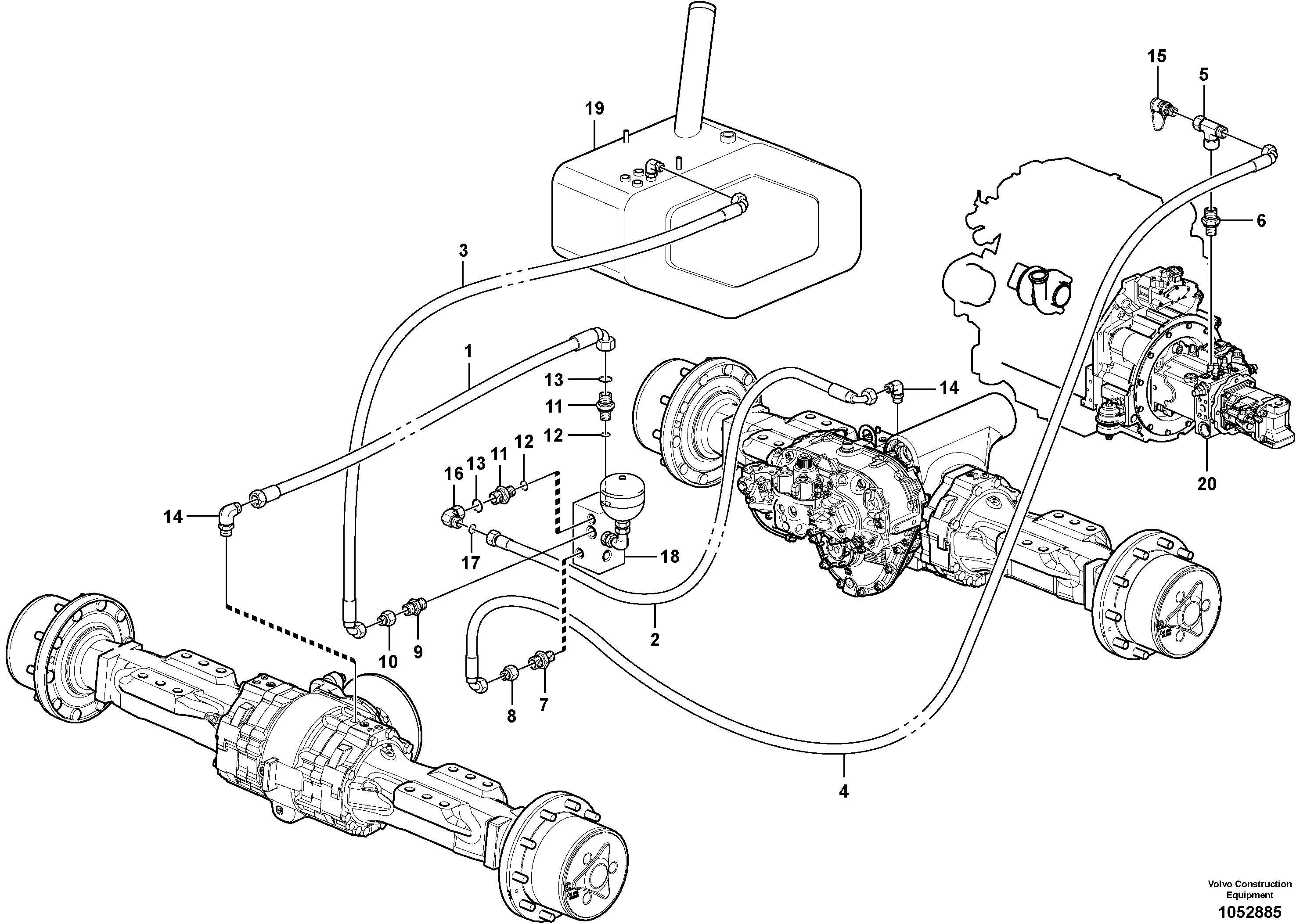 Схема запчастей Volvo L50F - 66289 Differential lock L50F