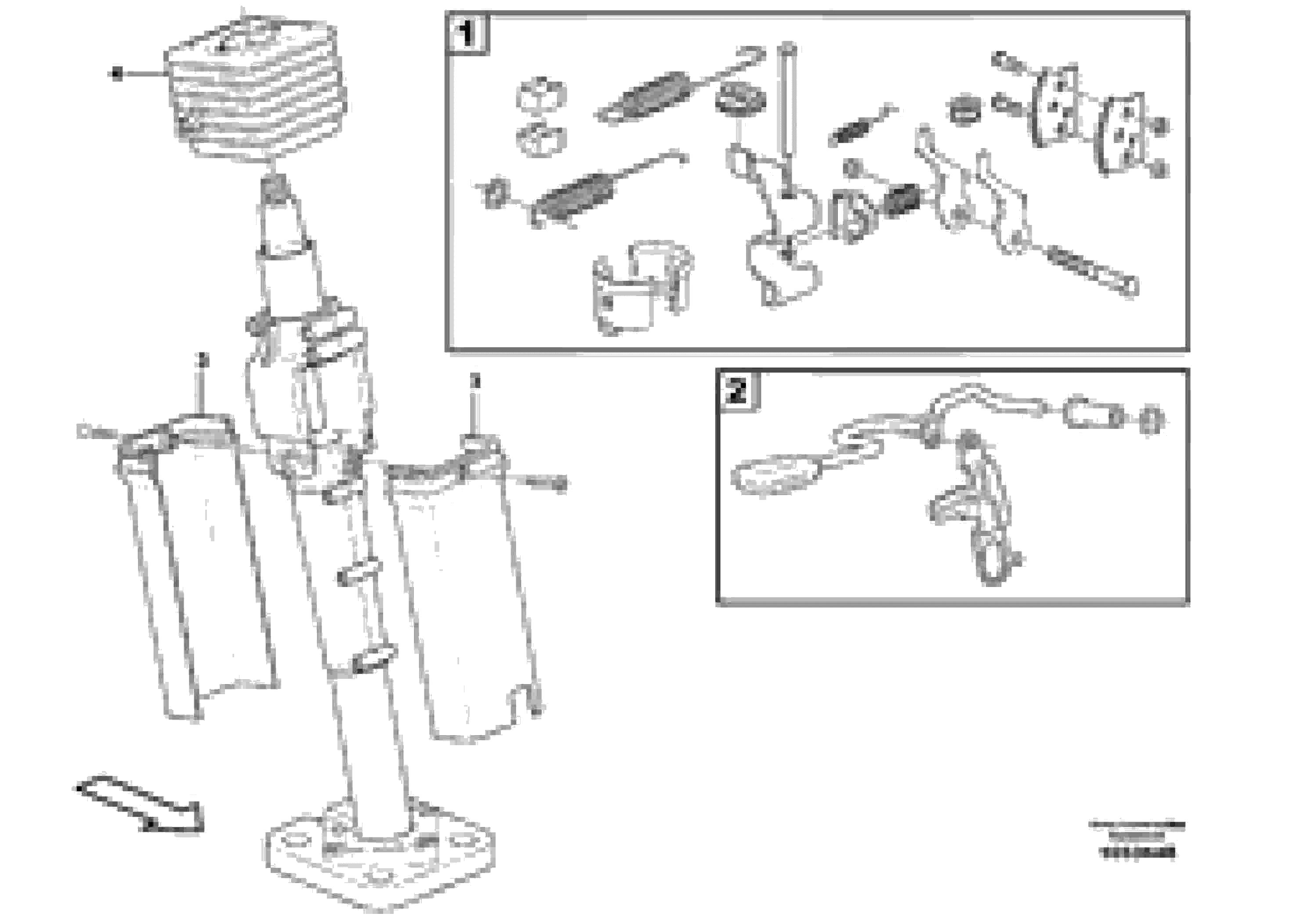 Схема запчастей Volvo L50F - 65297 Steering column with fitting parts L50F