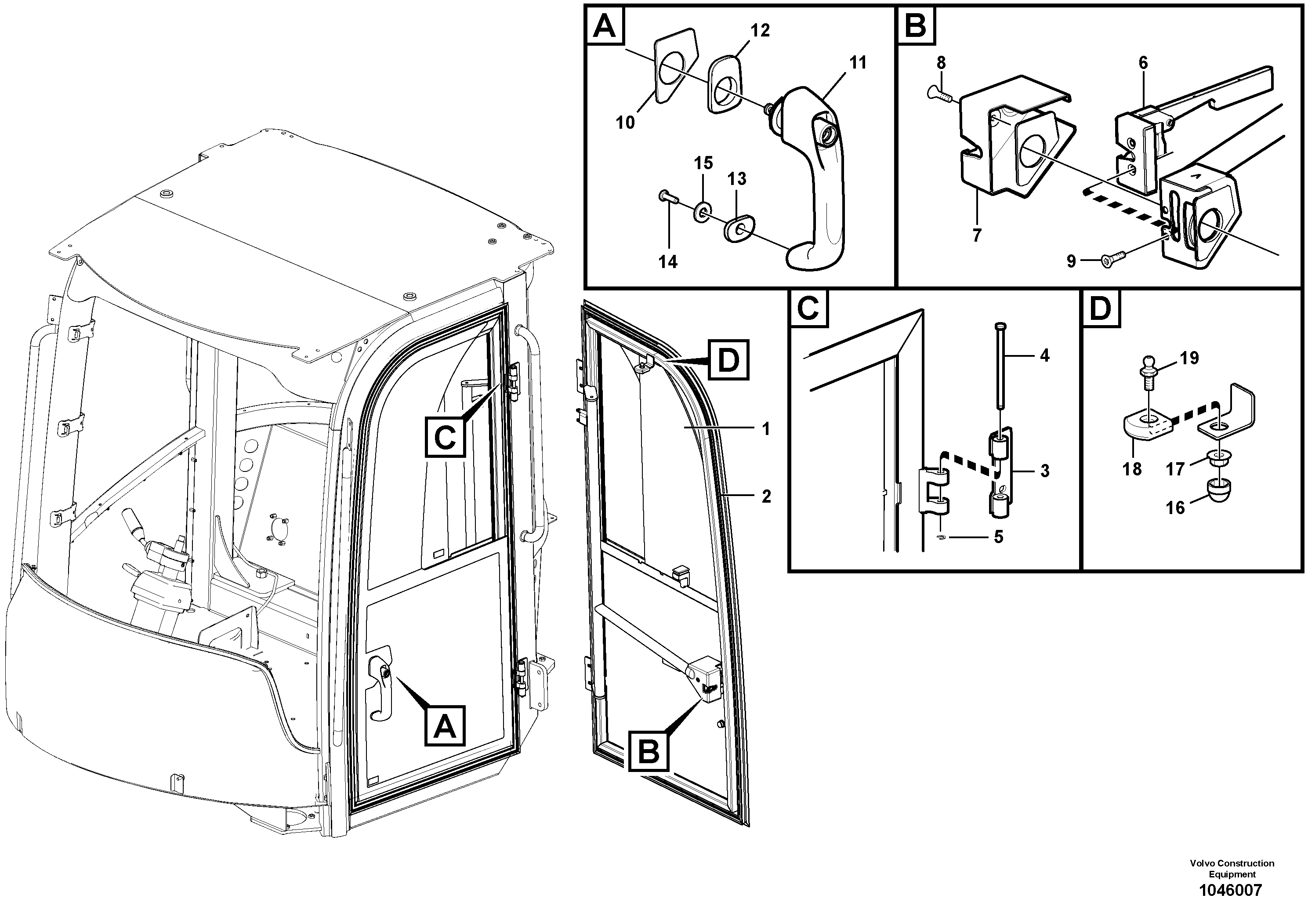 Схема запчастей Volvo L50F - 95317 Door L50F