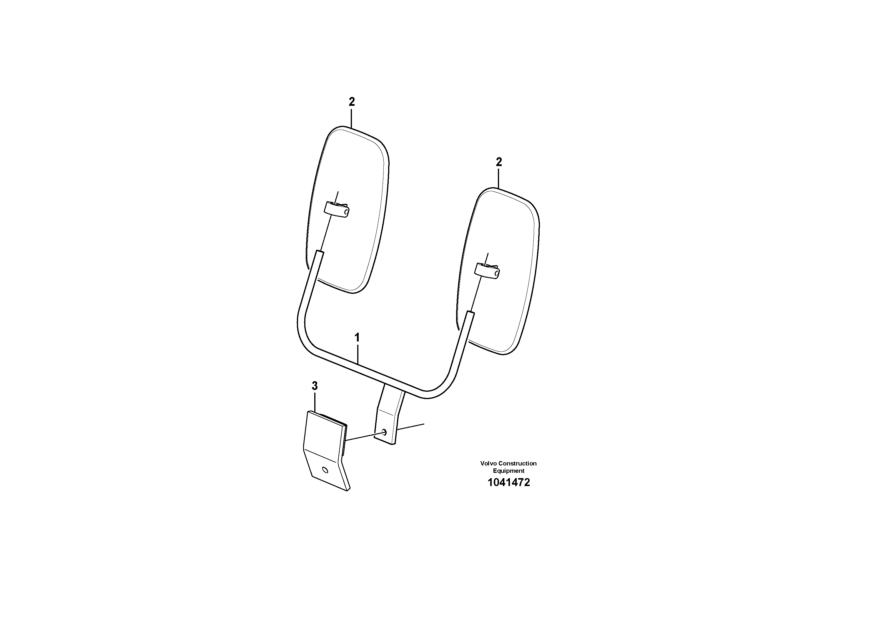 Схема запчастей Volvo L50F - 43308 Rear view mirror L50F
