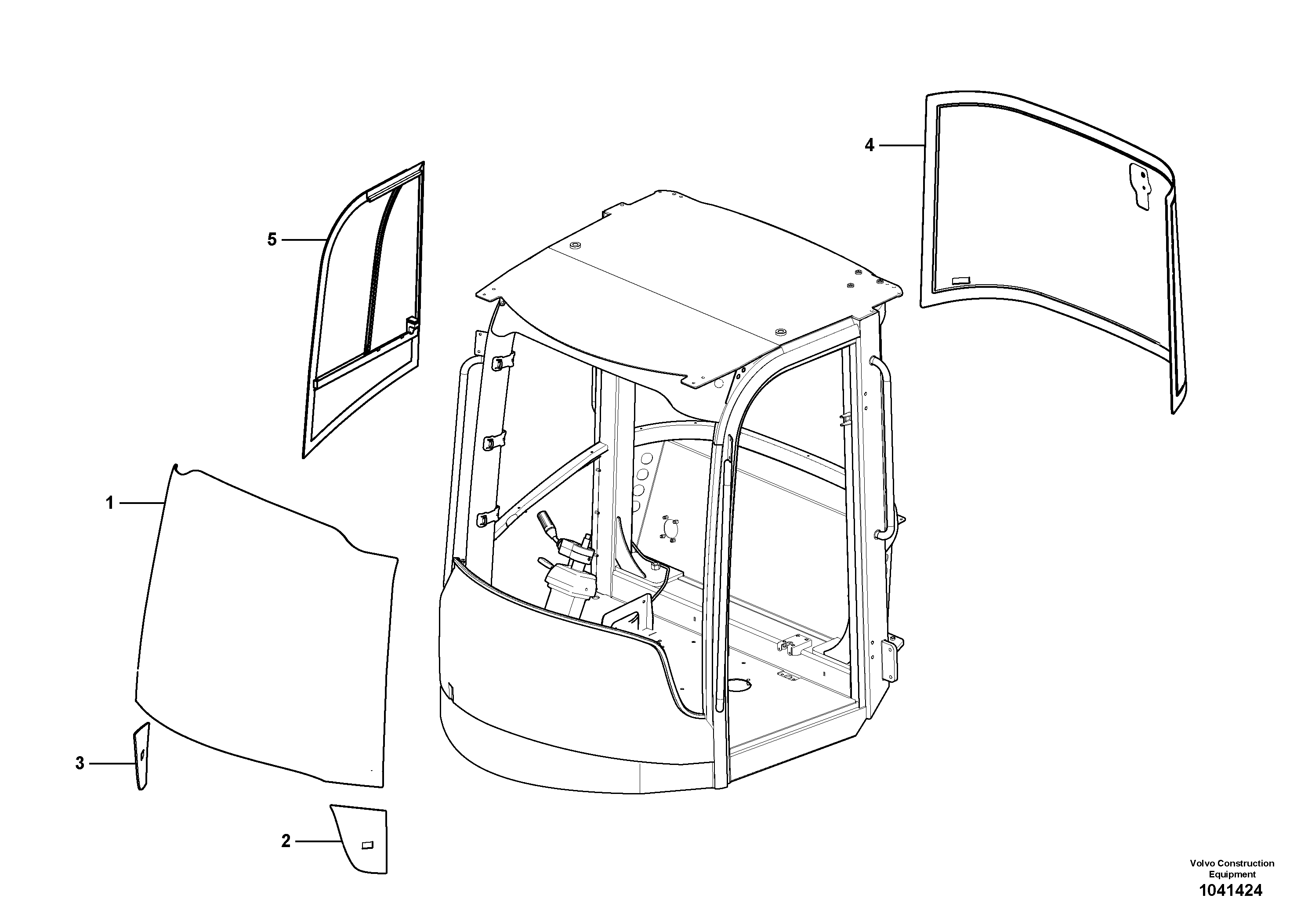 Схема запчастей Volvo L50F - 95818 Glass panes L50F