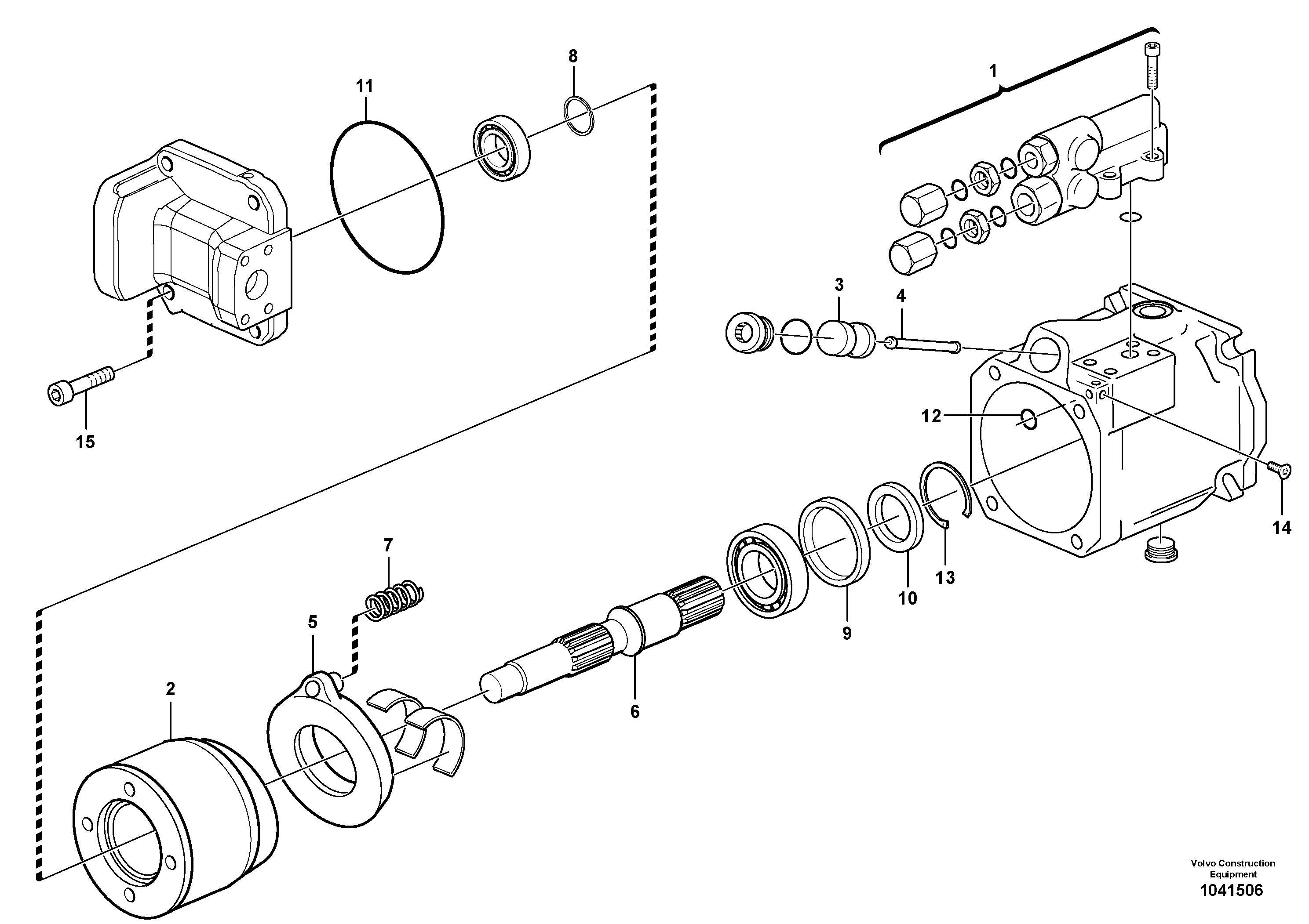 Схема запчастей Volvo L50F - 102079 Гидронасос (основной насос) L50F