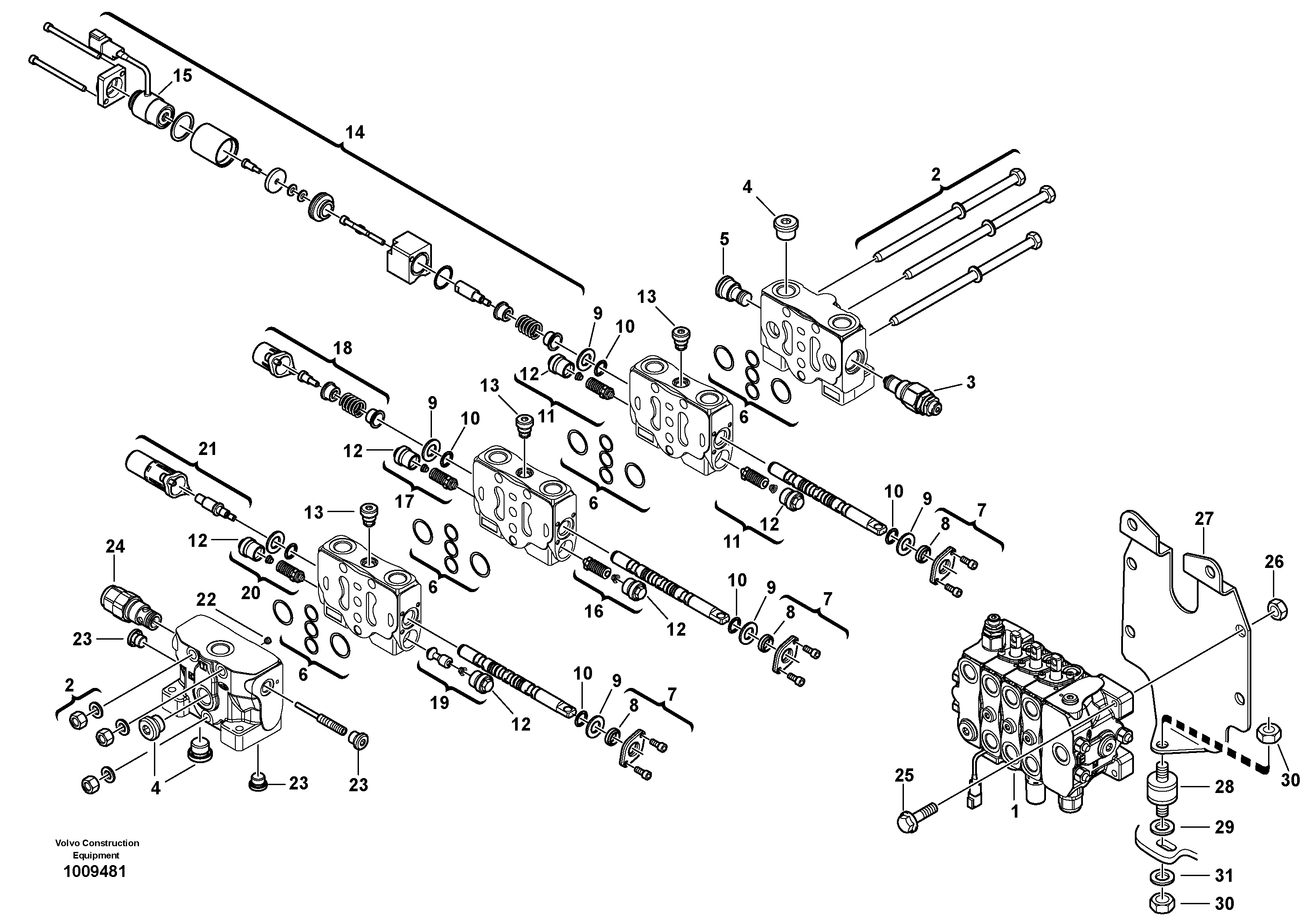 Схема запчастей Volvo L20F - 43709 Клапан регулирующий (распределительный) L20F
