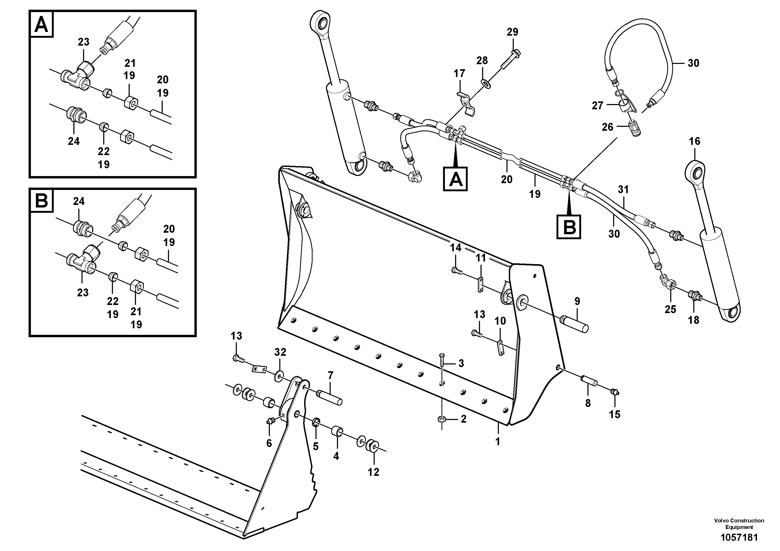 Схема запчастей Volvo L20F - 105982 Multi-purpose bucket ATTACHMENTS ATT. COMPACT WHEEL LOADERS GEN. F