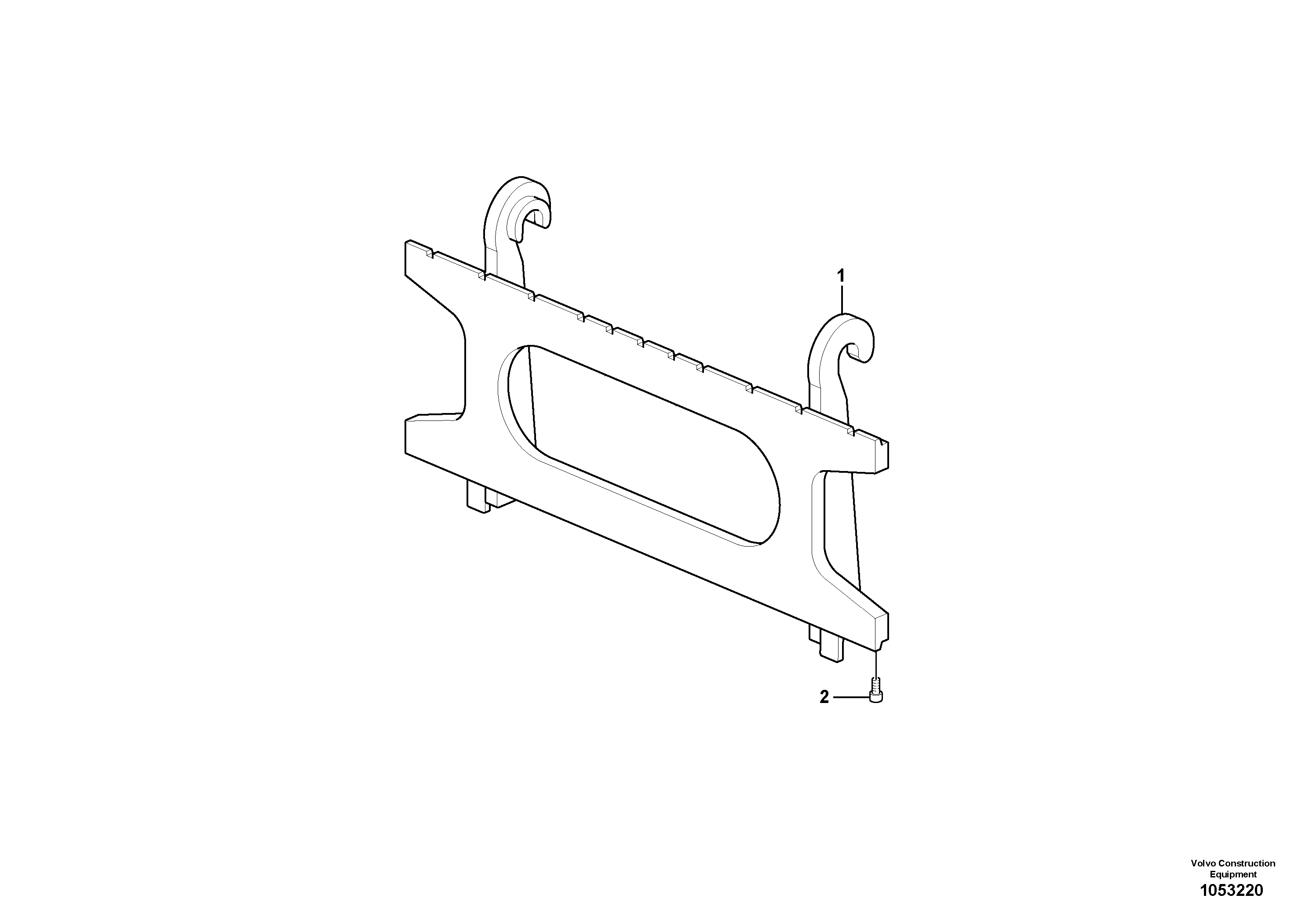Схема запчастей Volvo L20F - 100046 Fork frame ATTACHMENTS ATT. COMPACT WHEEL LOADERS GEN. F