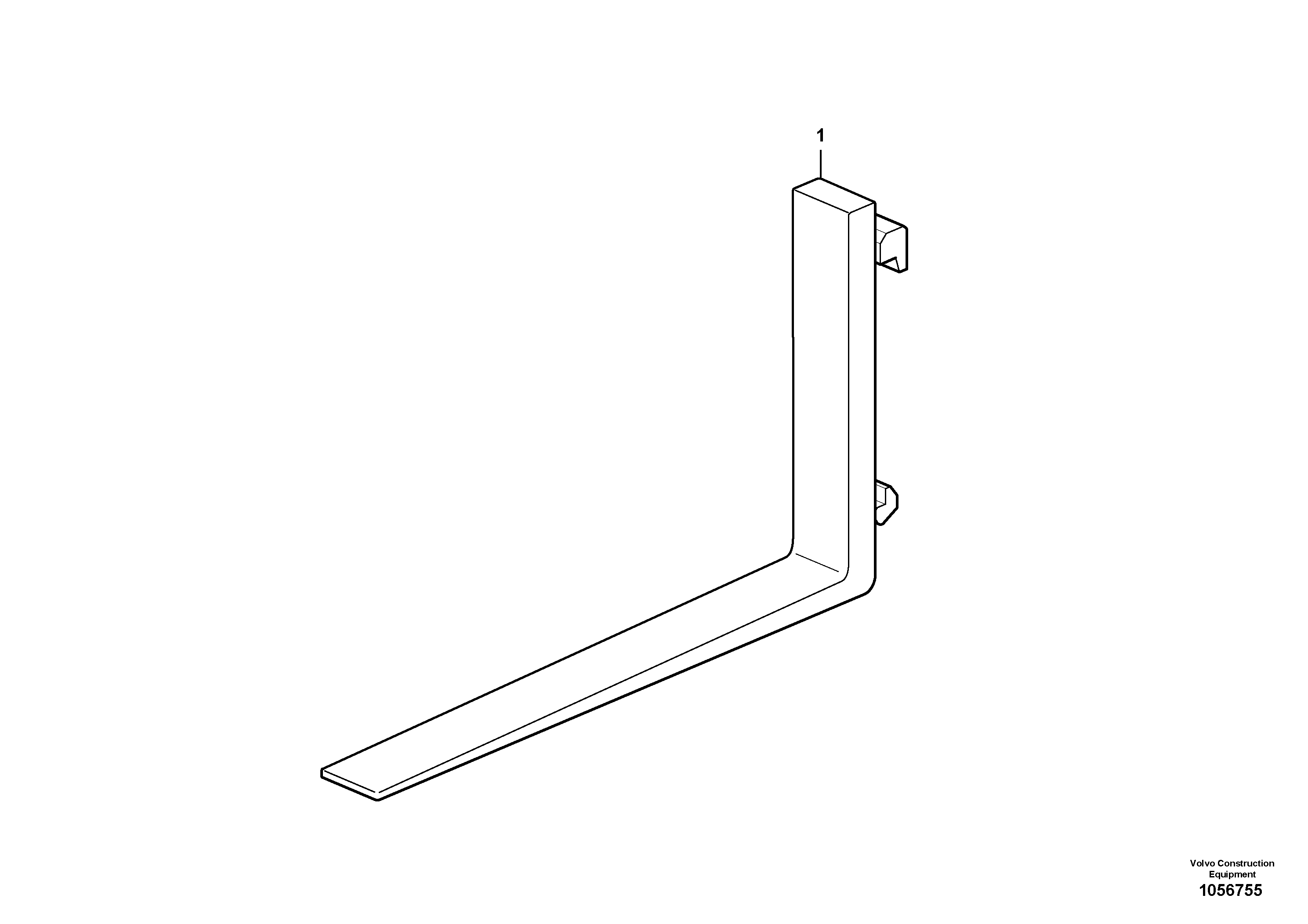 Схема запчастей Volvo L20F - 100051 Fork tines ATTACHMENTS ATT. COMPACT WHEEL LOADERS GEN. F