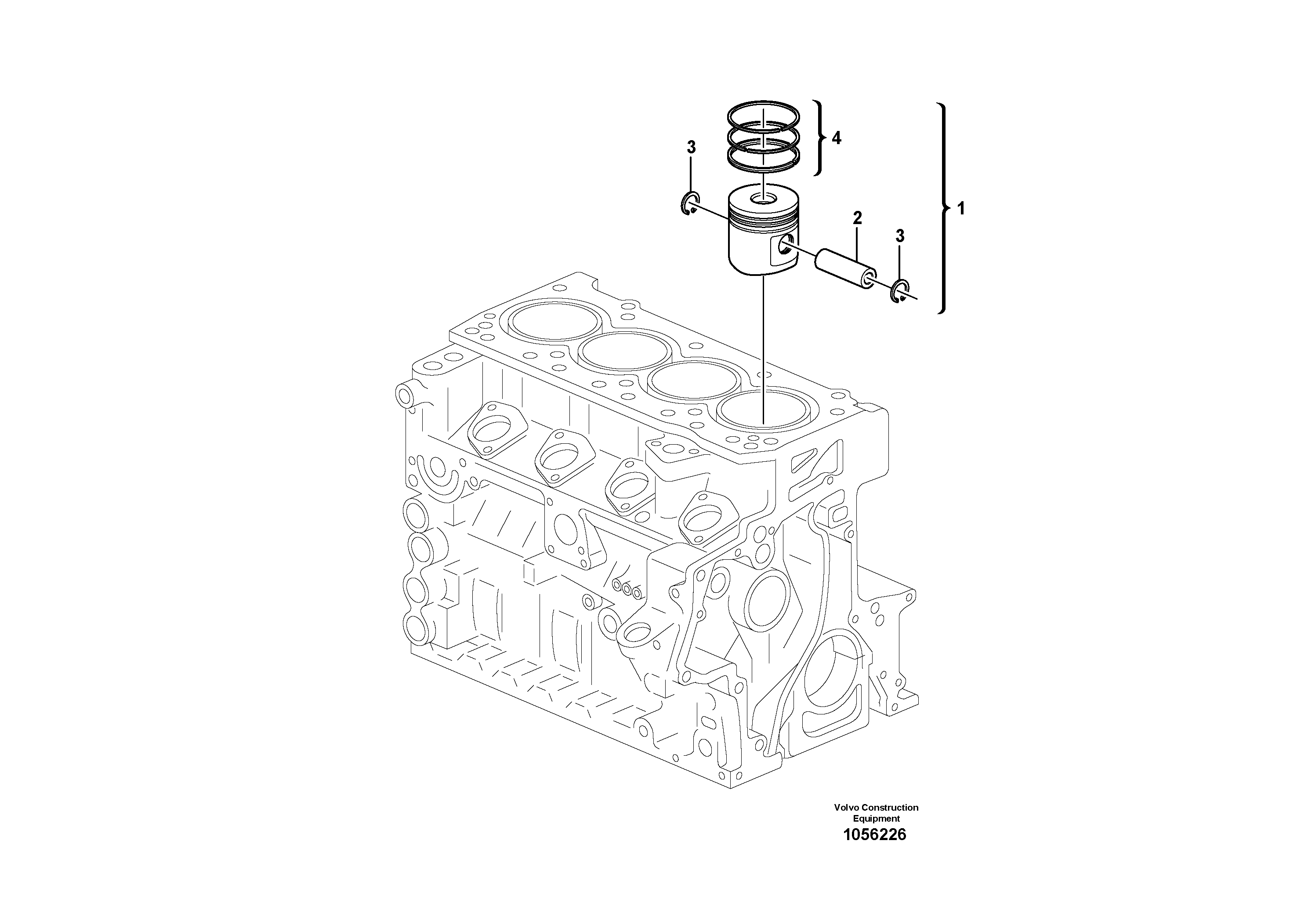 Схема запчастей Volvo L20F - 66213 Поршень L20F