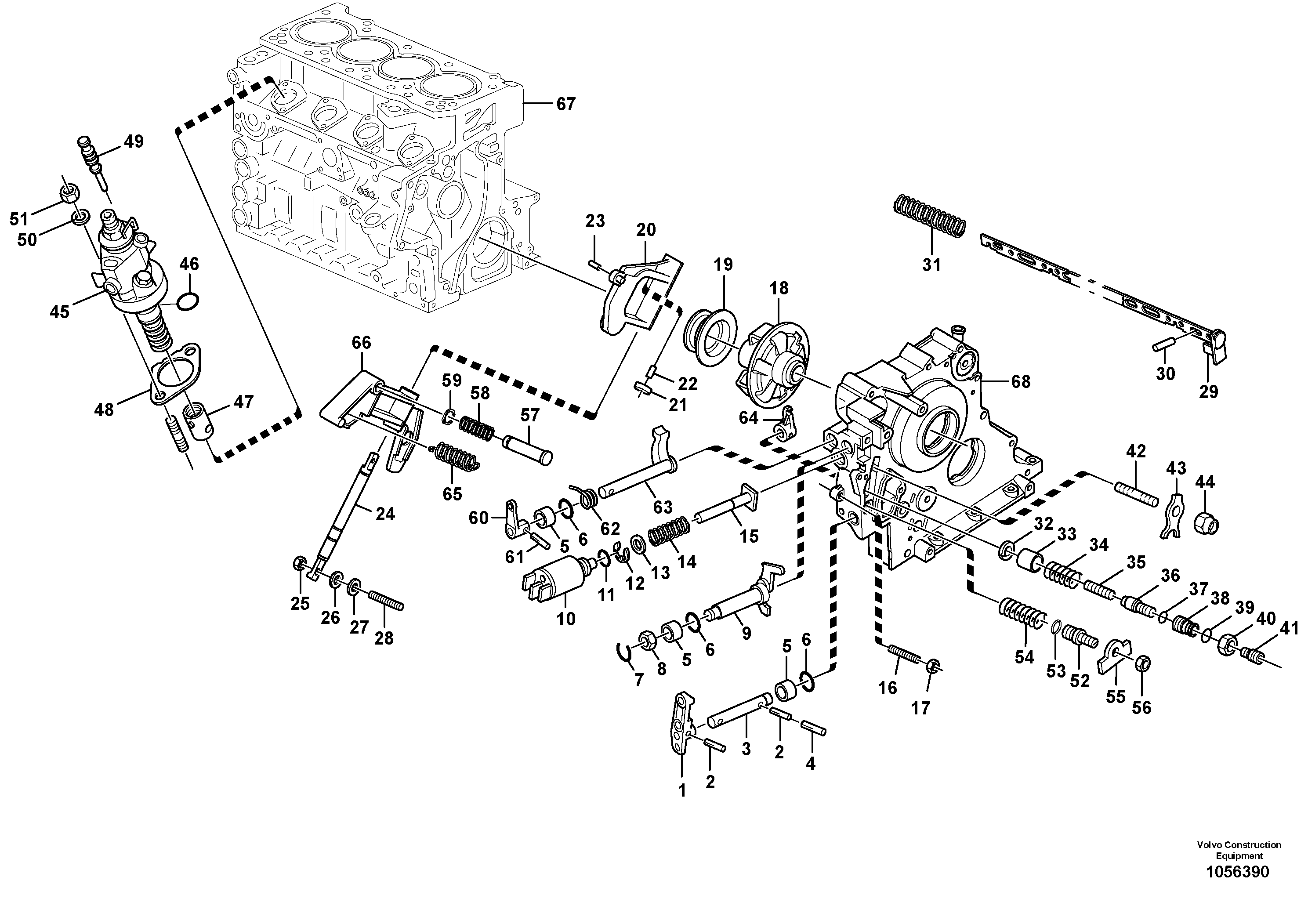 Схема запчастей Volvo L20F - 77836 Speed adjustment - Fuel injection pump L20F