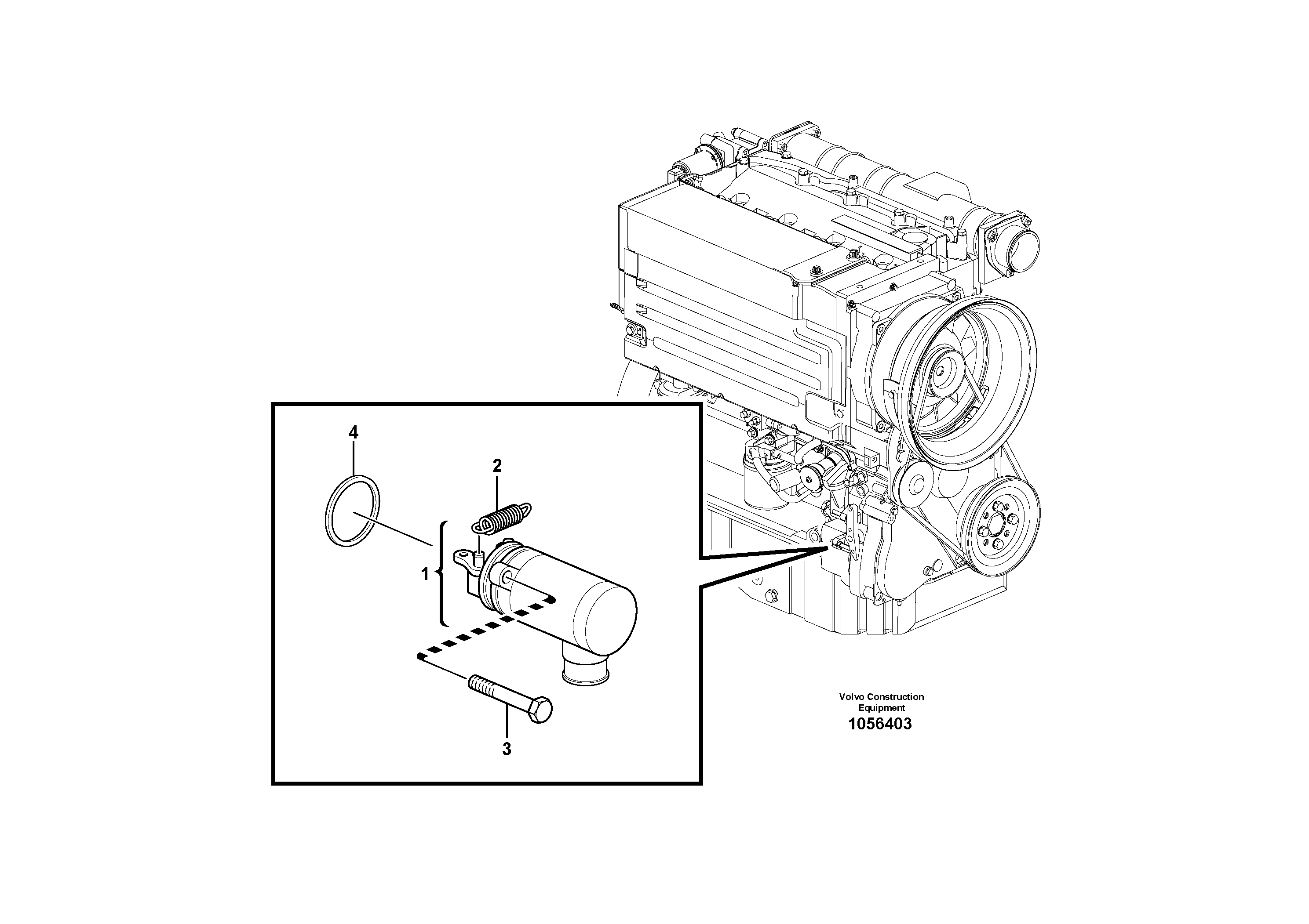 Схема запчастей Volvo L20F - 89421 Engine stop device L20F