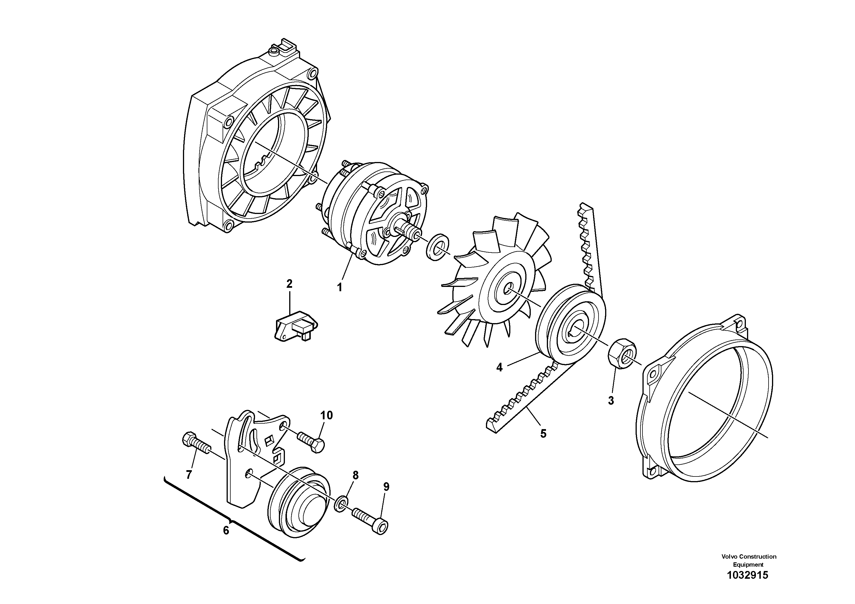 Схема запчастей Volvo L20F - 32472 Alternator L20F