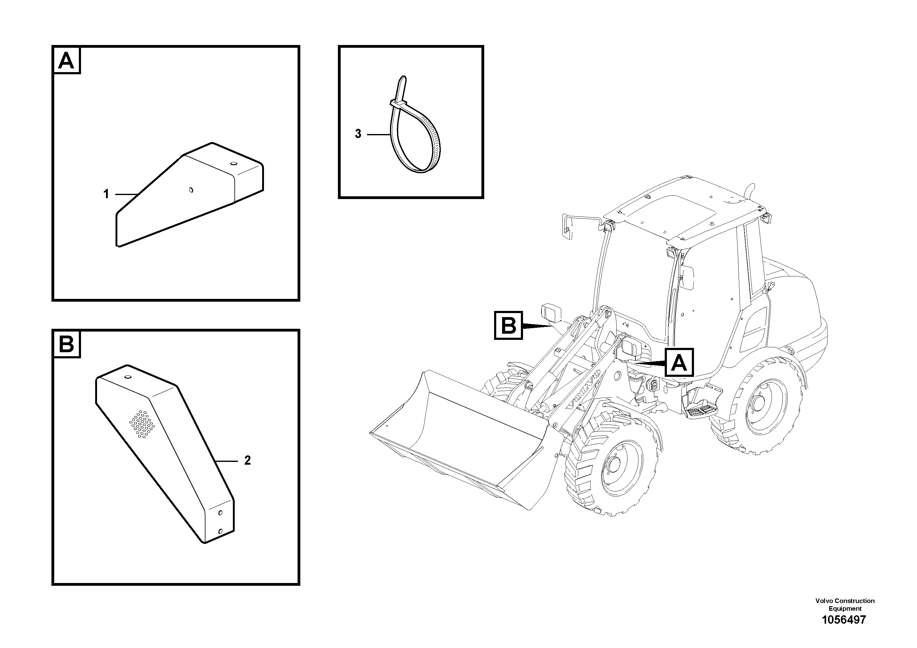 Схема запчастей Volvo L20F - 33460 Attachment light L20F