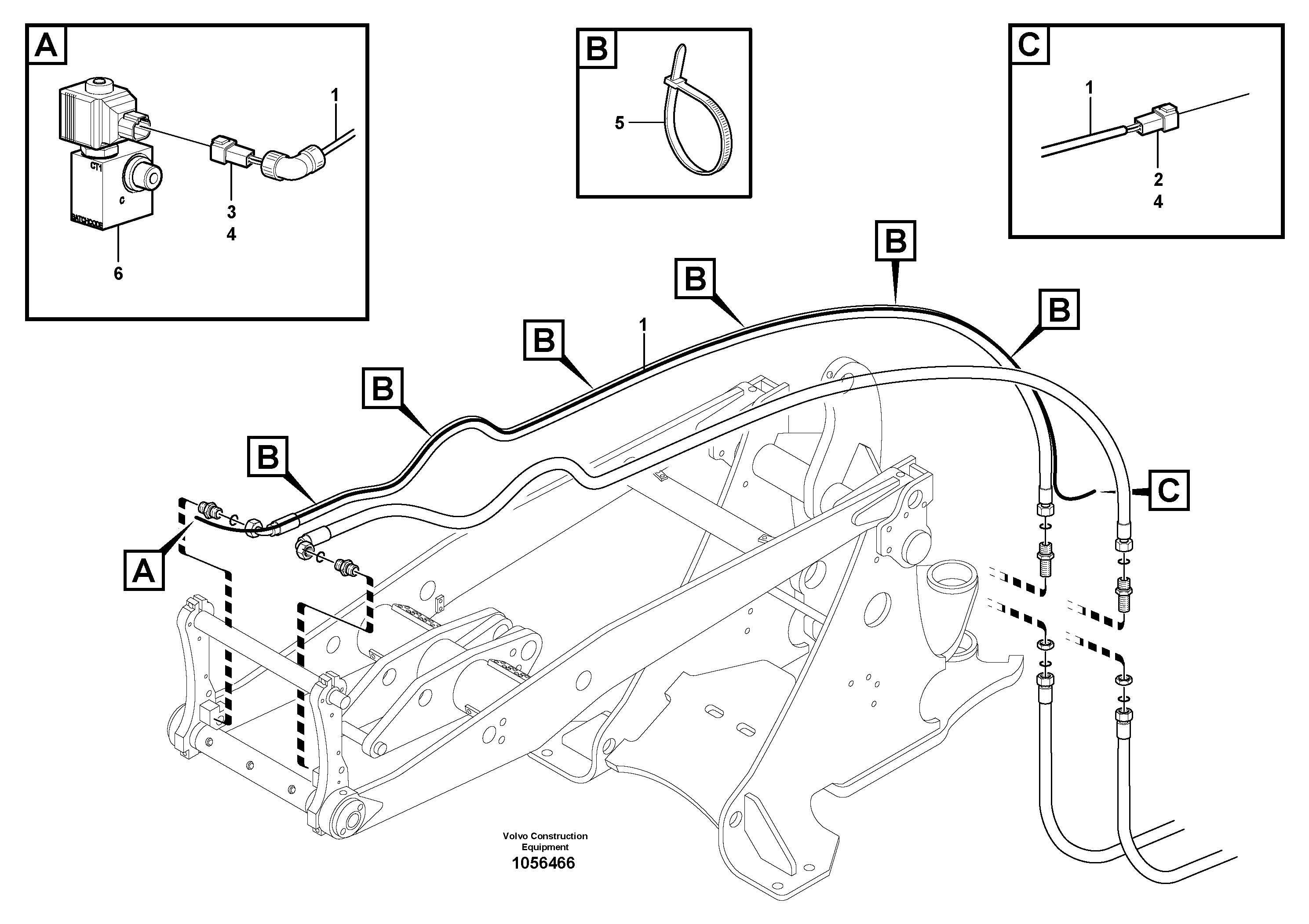 Схема запчастей Volvo L20F - 67151 Cable harness, attachmentbracket L20F