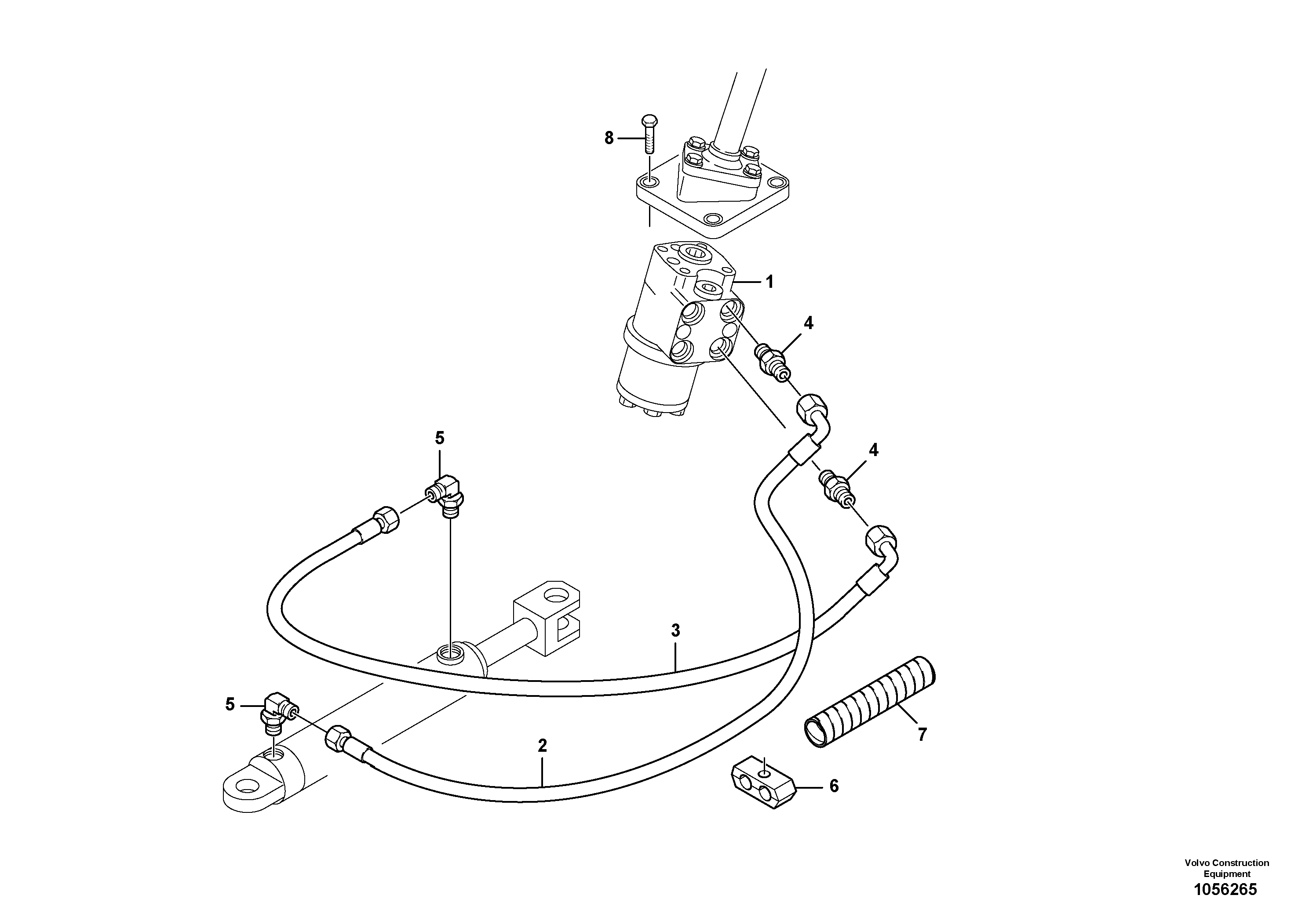 Схема запчастей Volvo L20F - 38953 Steering-hydraulic equipment - front vehicle L20F
