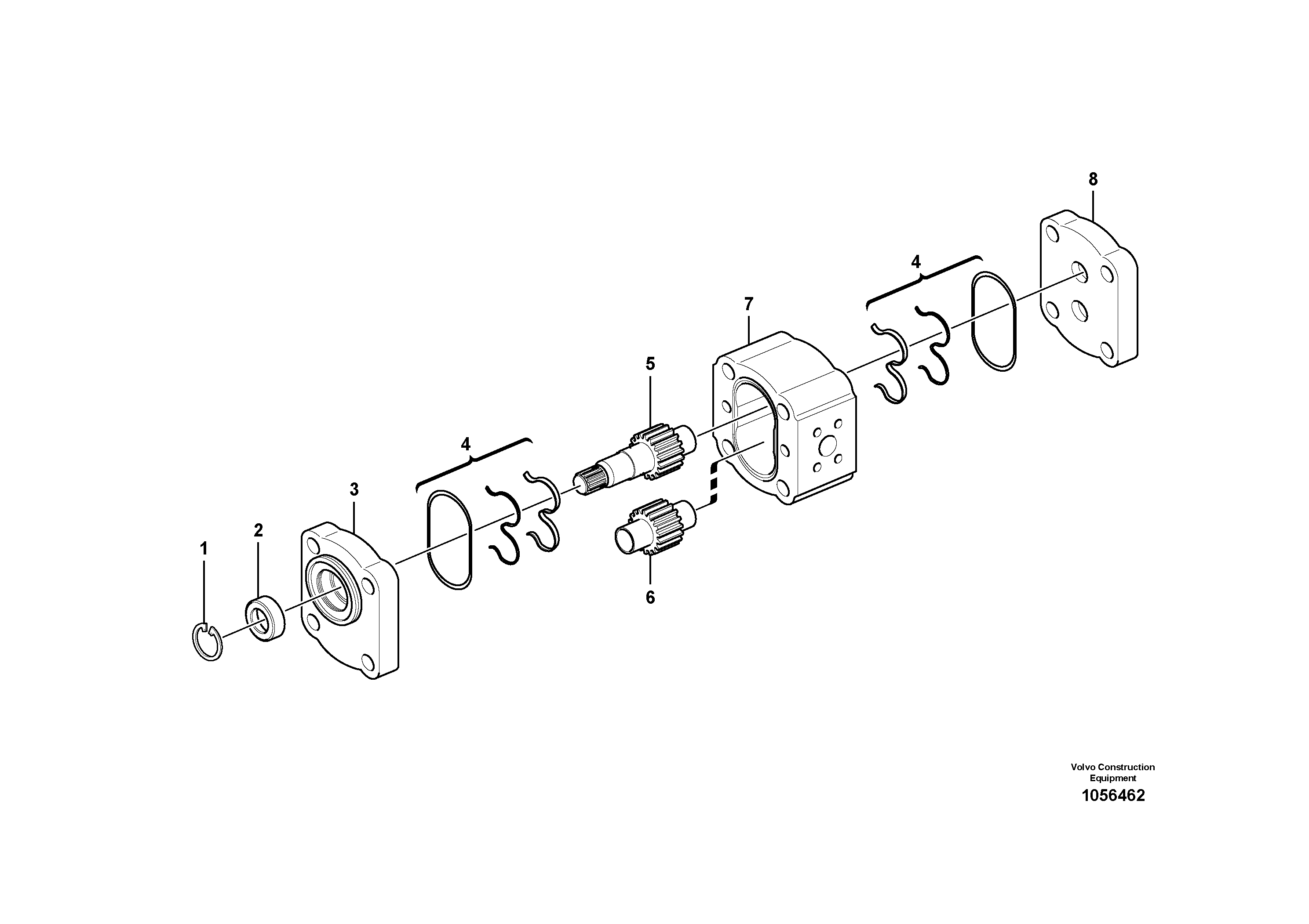 Схема запчастей Volvo L25F - 42947 Пилотный (шестерёнчатый) насос L25F