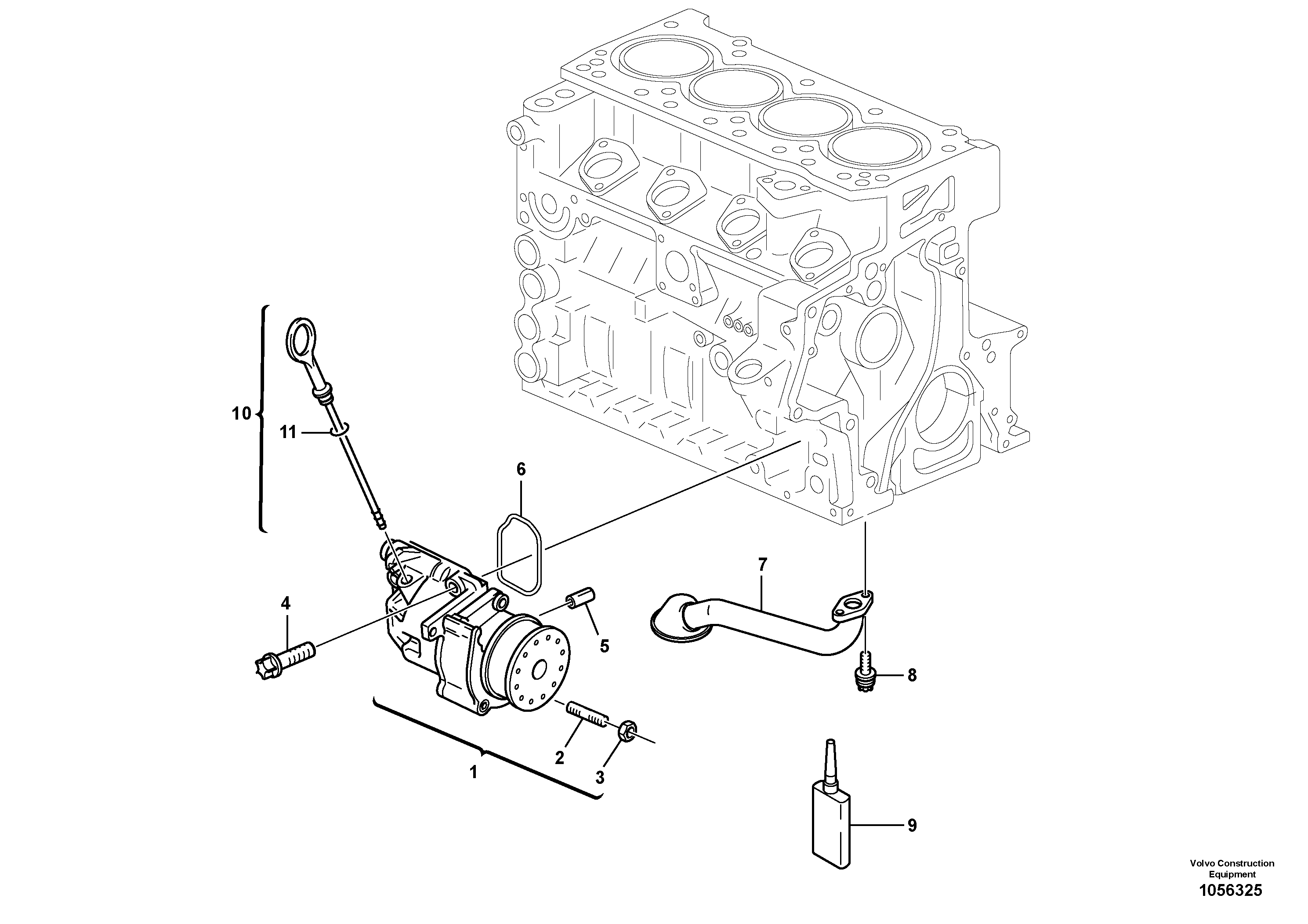 Схема запчастей Volvo L25F - 46733 Насос масляный L25F