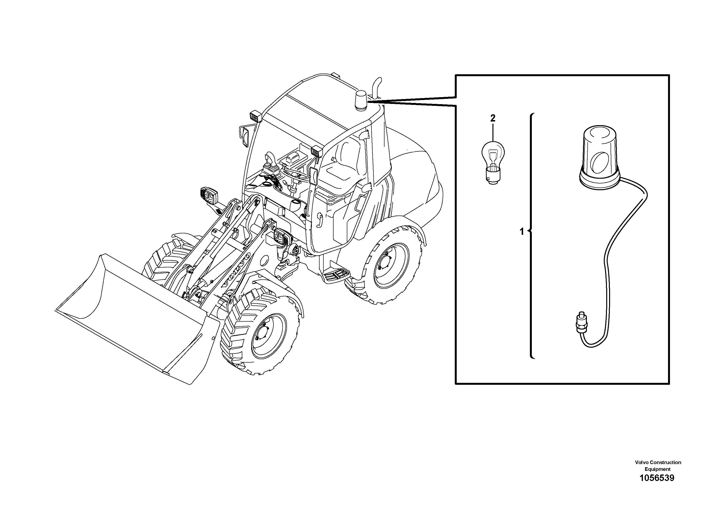 Схема запчастей Volvo L25F - 48796 Rotating beacon L25F