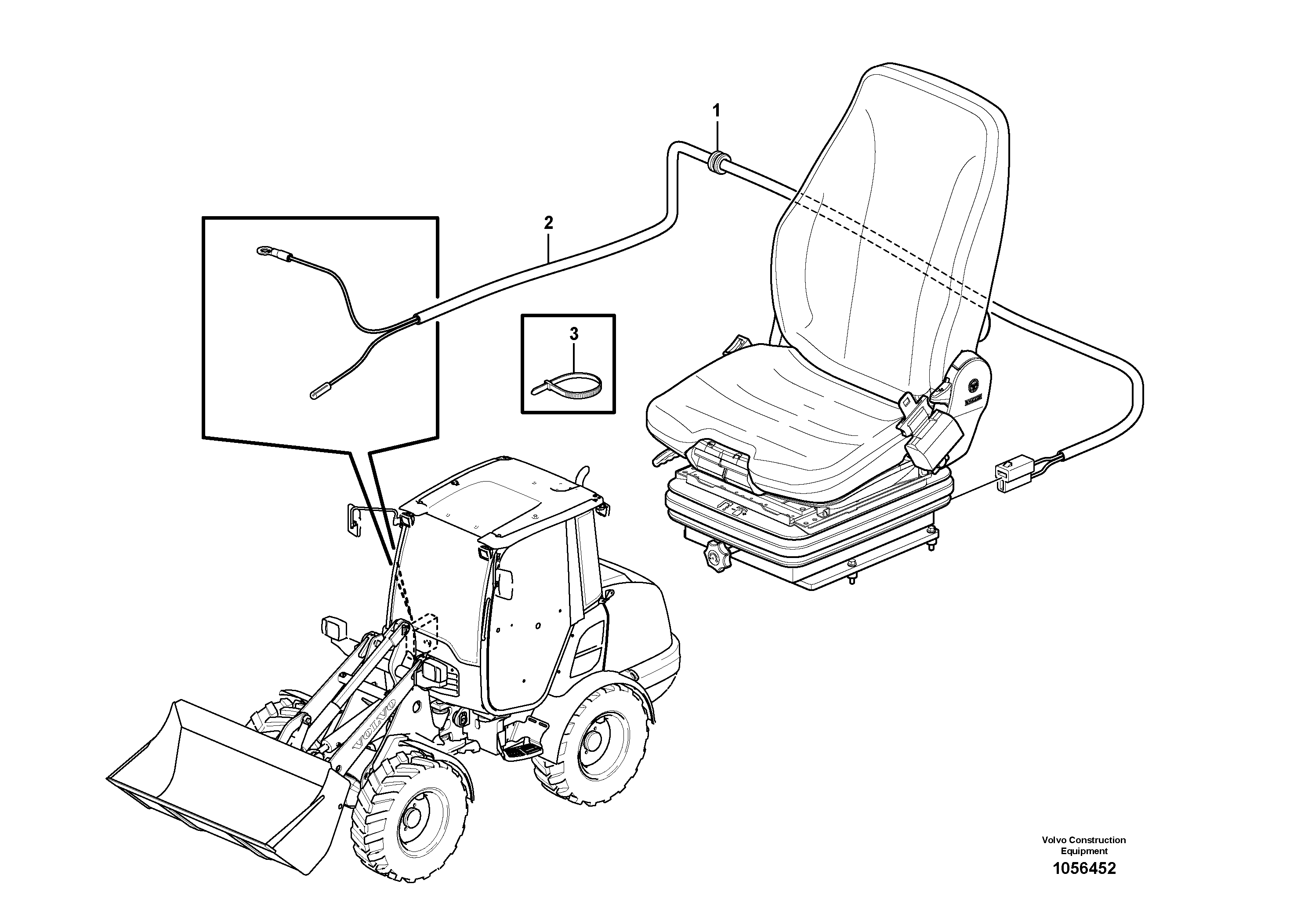Схема запчастей Volvo L25F - 47097 Heater for seat L25F