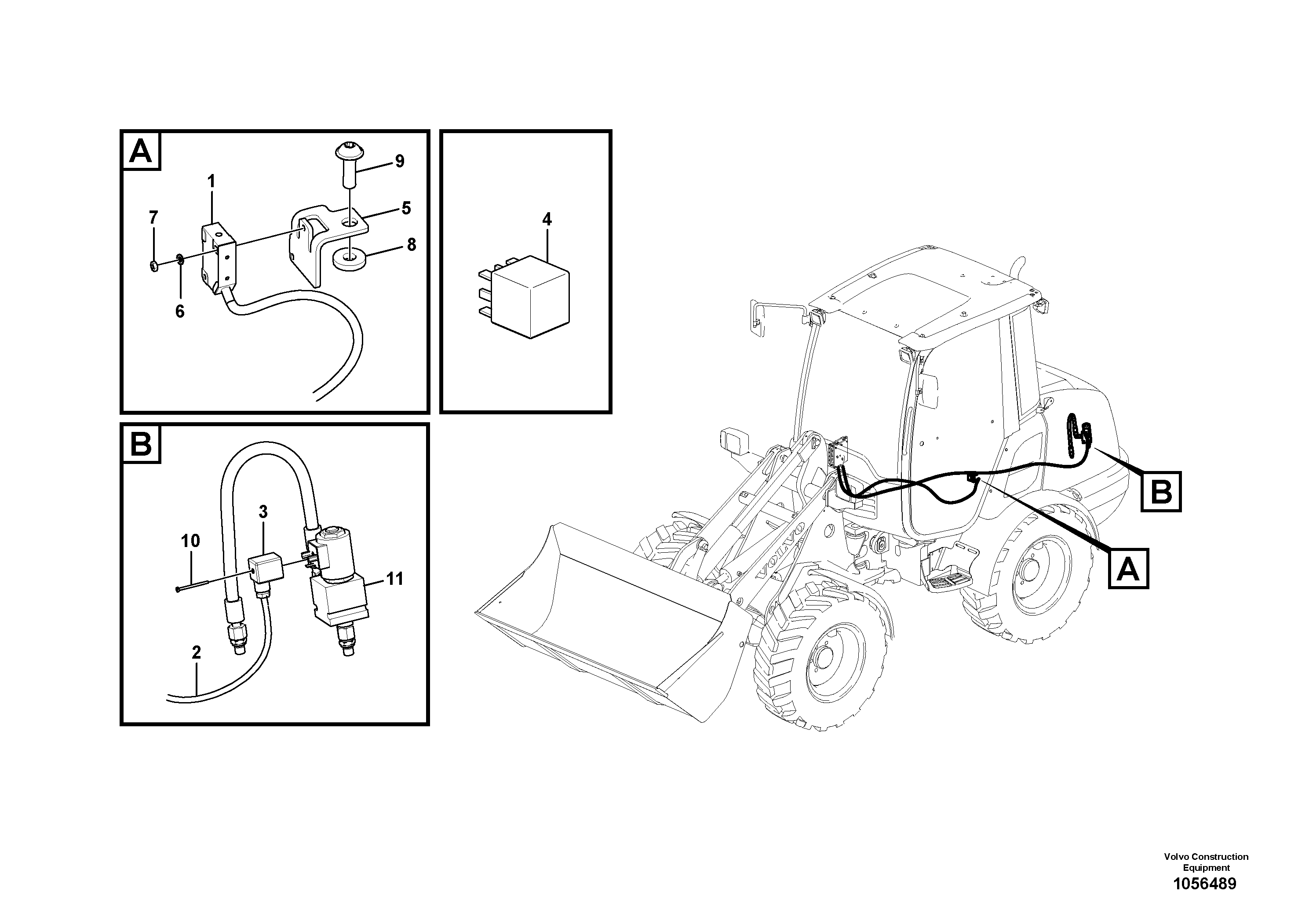Схема запчастей Volvo L25F - 89141 Control pressure valve L25F