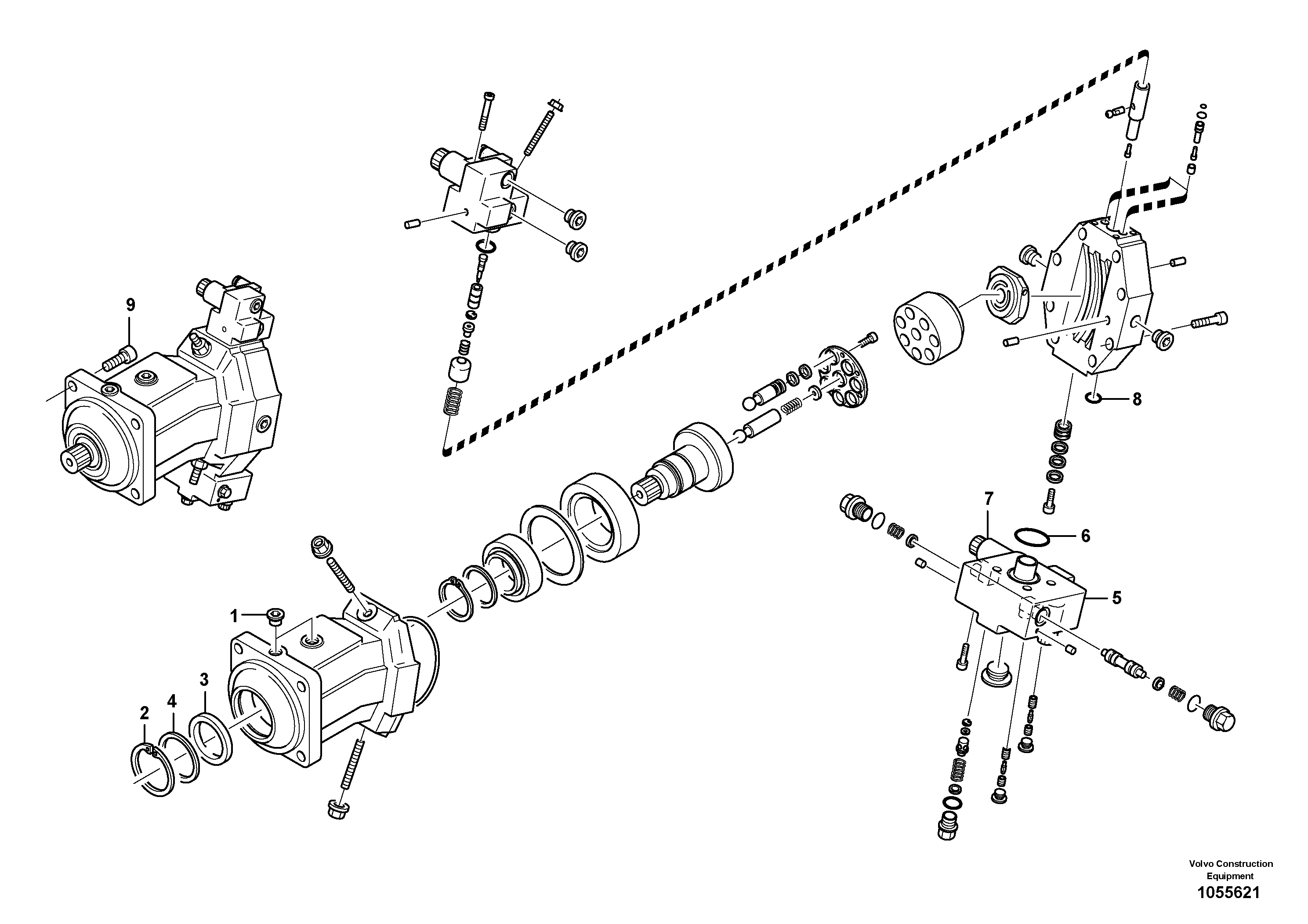 Схема запчастей Volvo L25F - 39264 Variable displacement motor L25F