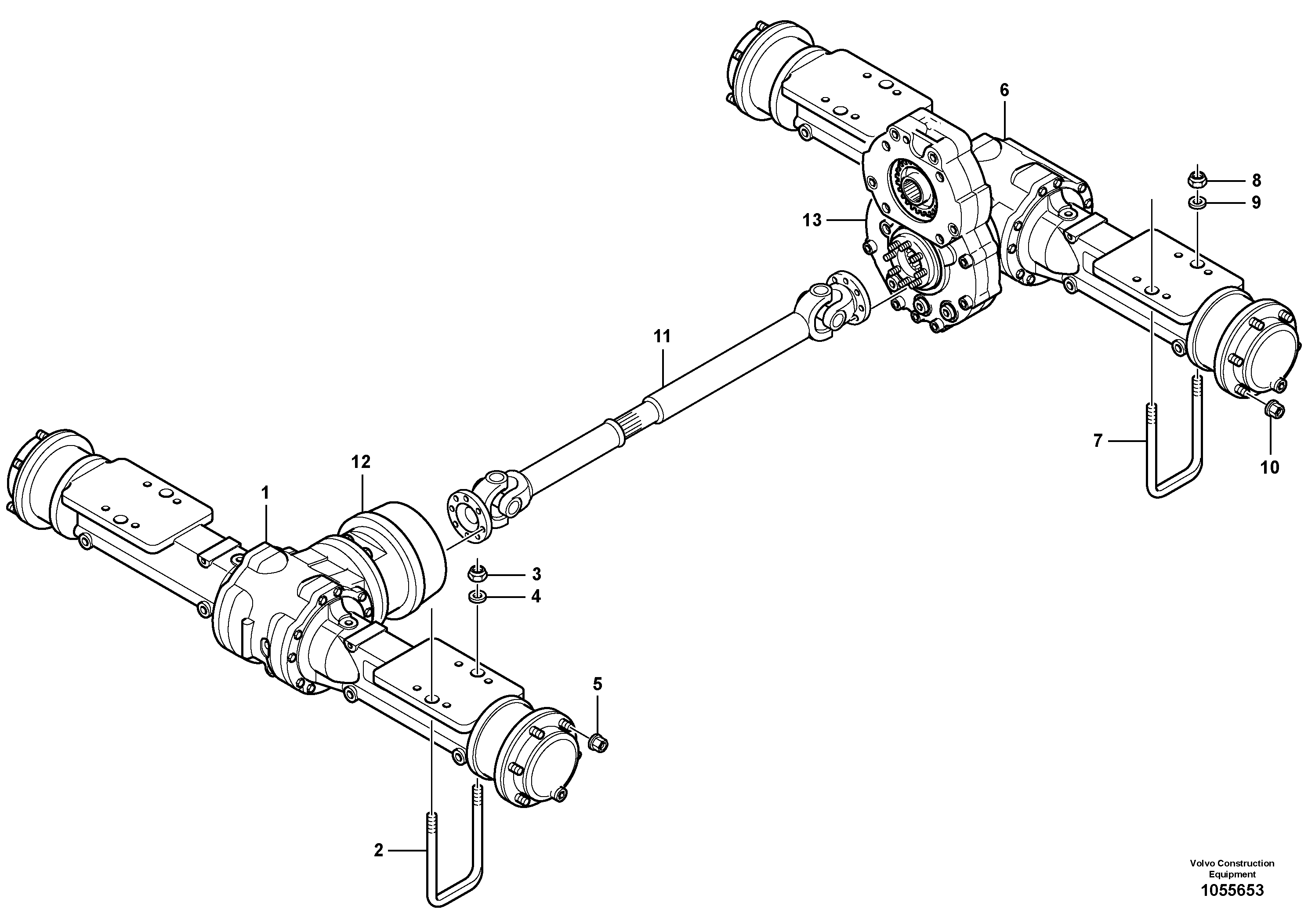Схема запчастей Volvo L25F - 39278 Planet axles with fitting parts L25F