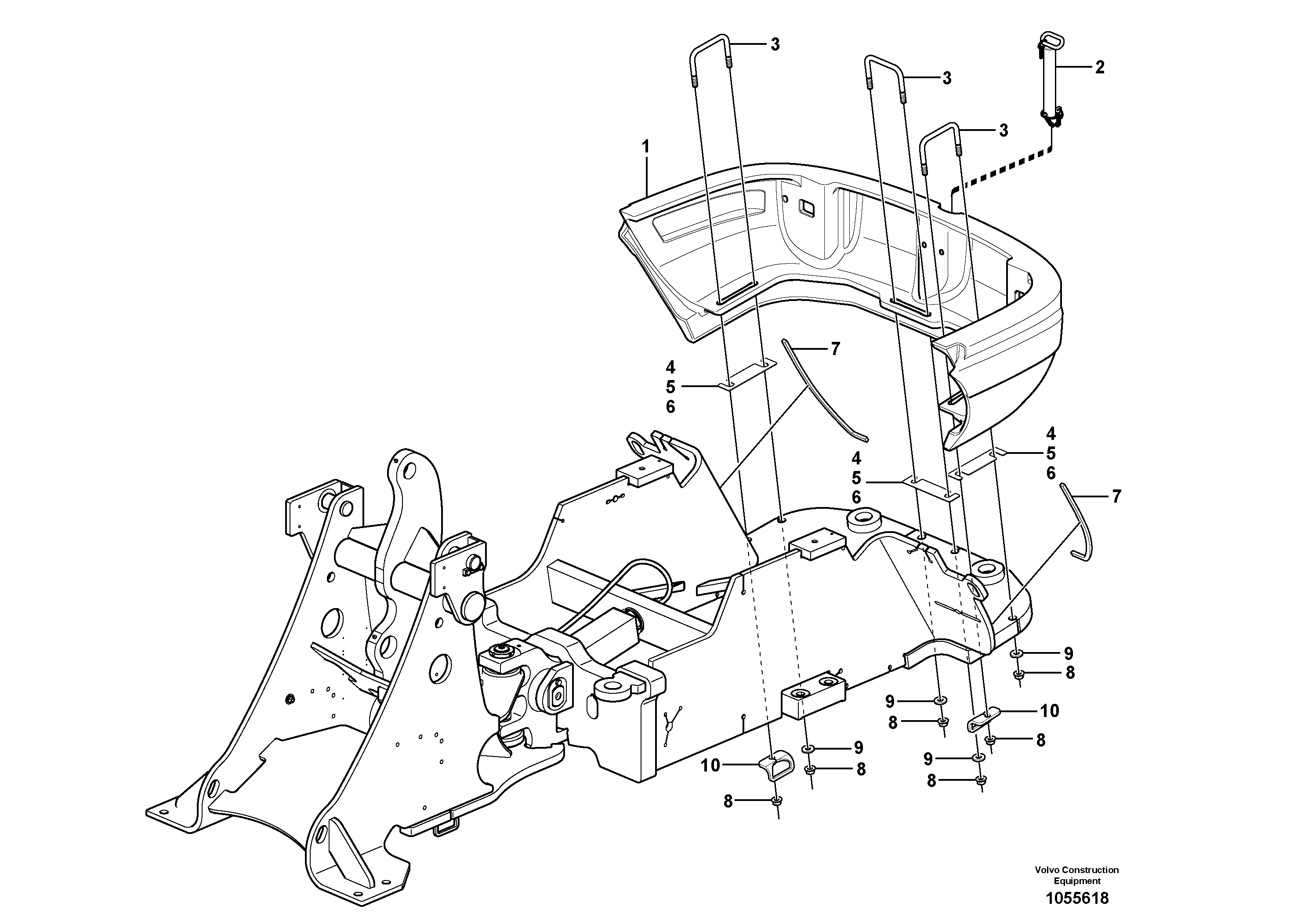 Схема запчастей Volvo L25F - 39059 Противовесы L25F