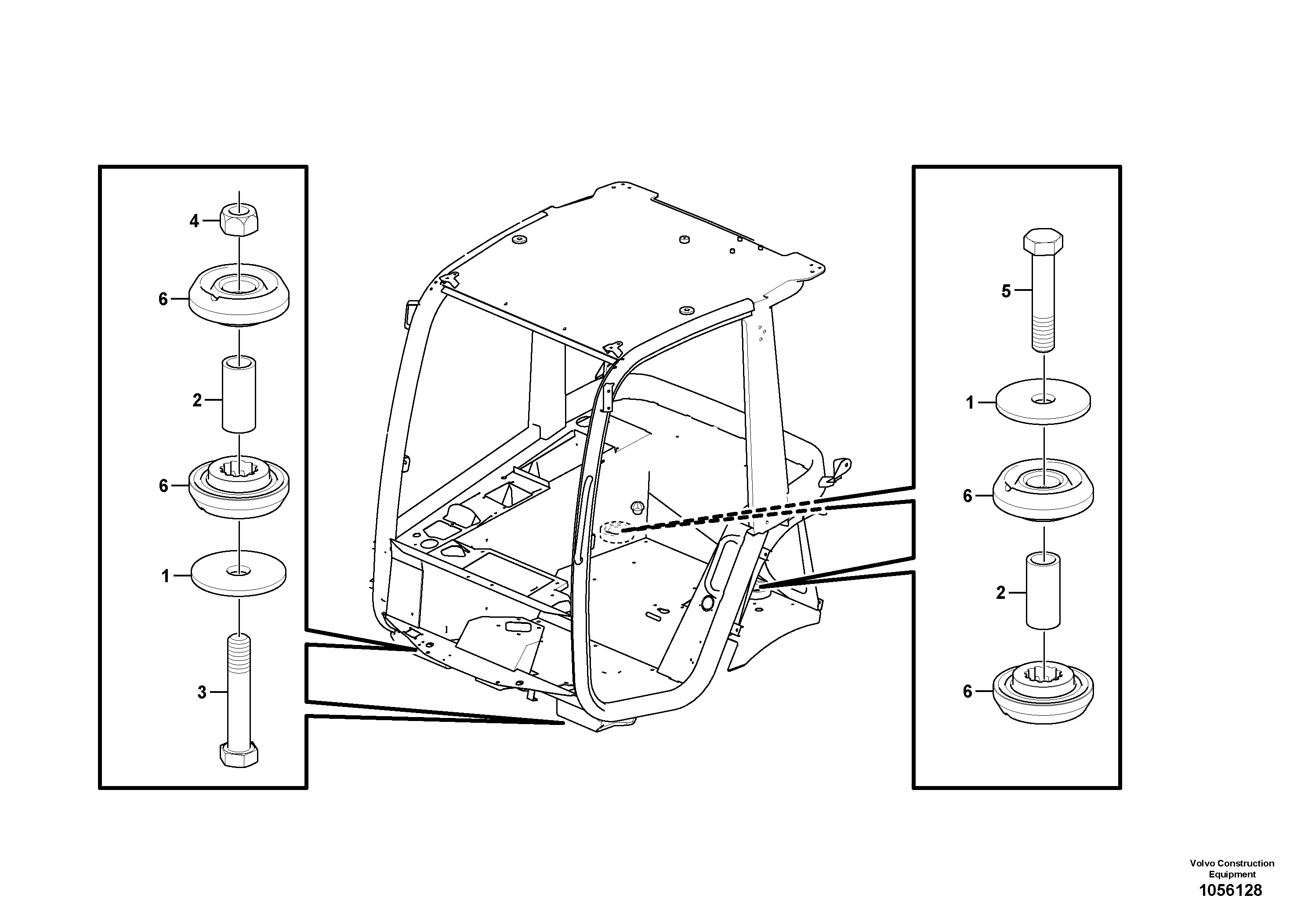 Схема запчастей Volvo L25F - 39995 Cab mounting block L25F