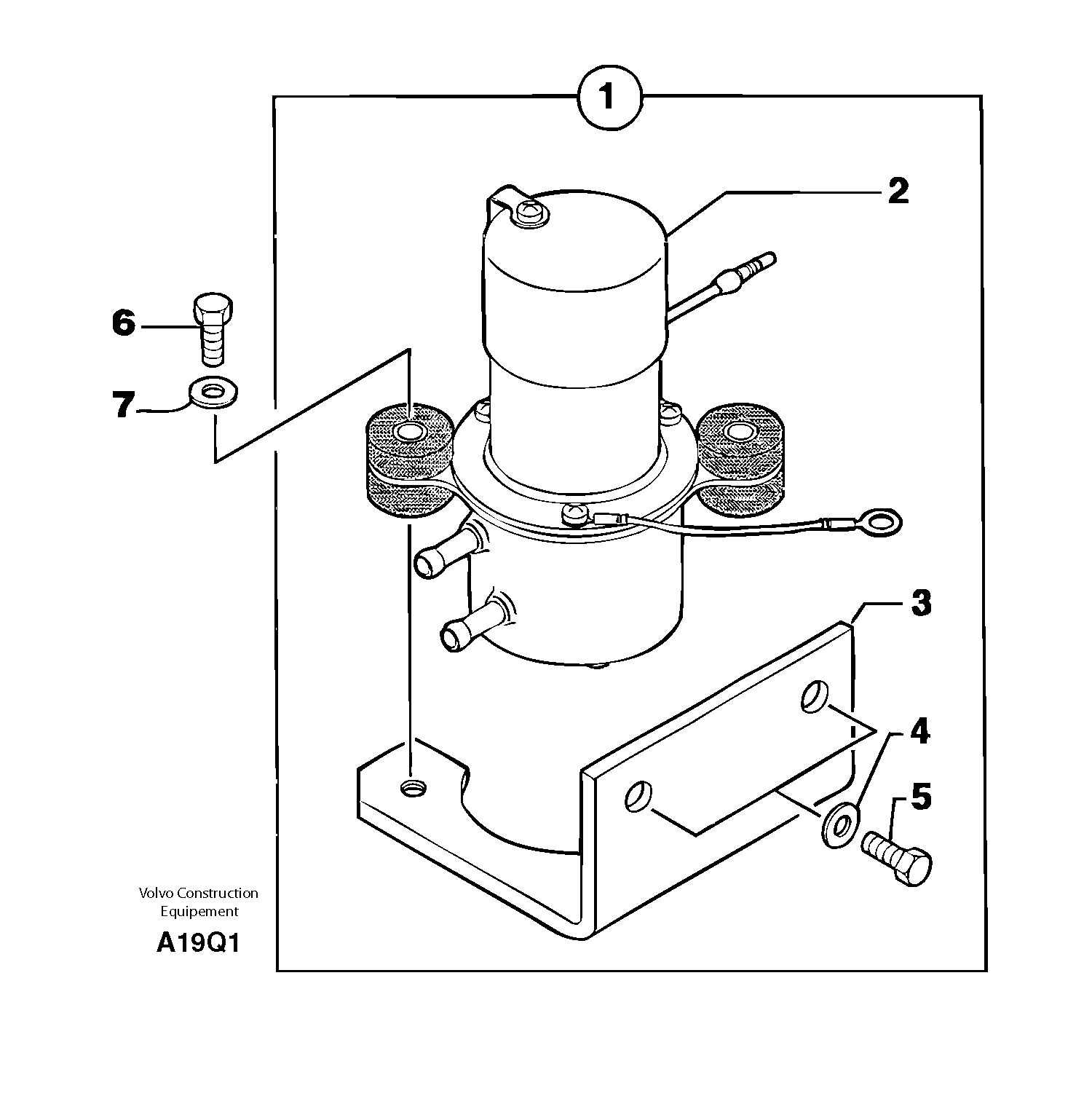 Схема запчастей Volvo EC14 TYPE 246, 271 - 96701 Fuel pump 