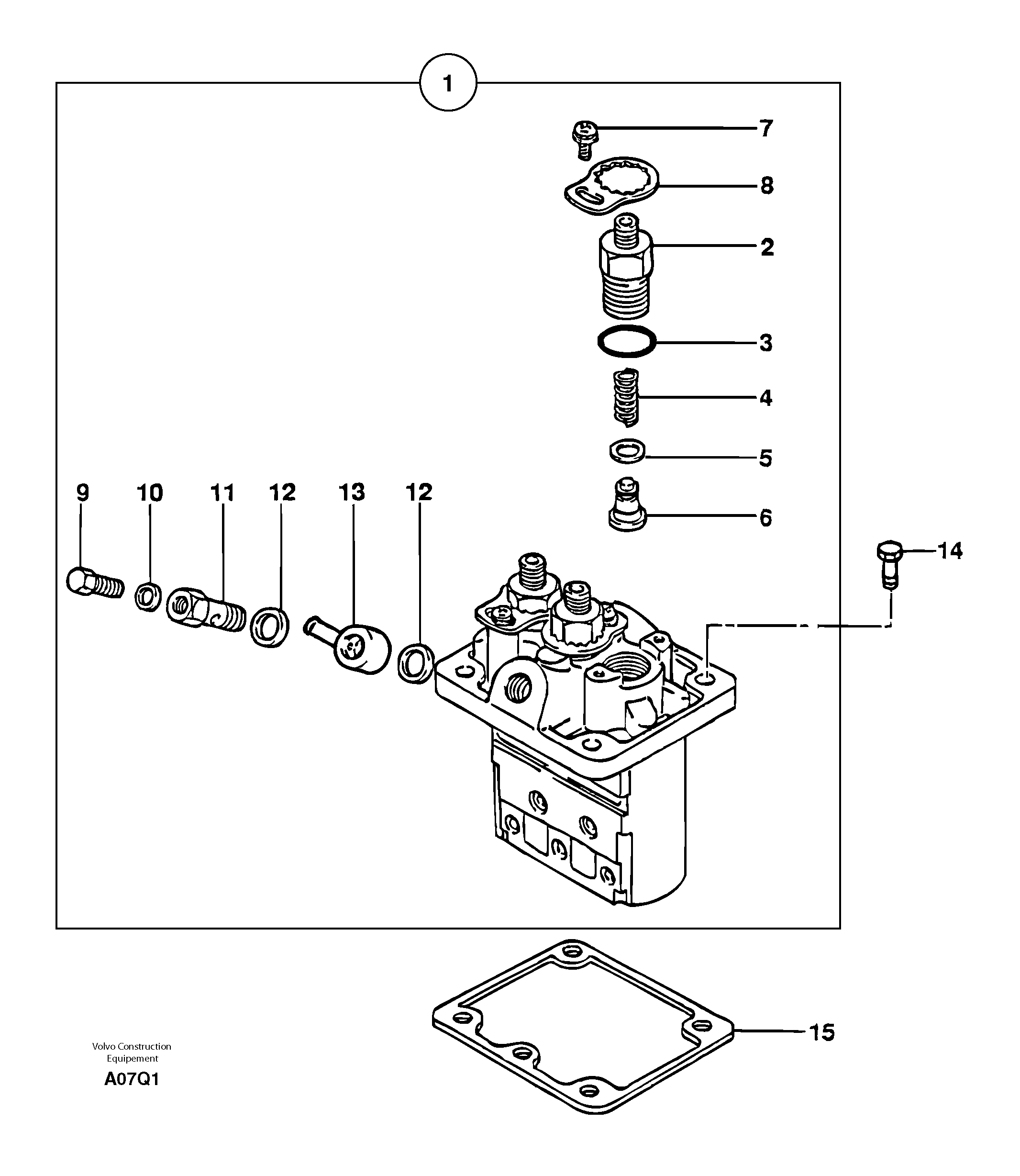 Схема запчастей Volvo EC14 TYPE 246, 271 - 25348 Насос 