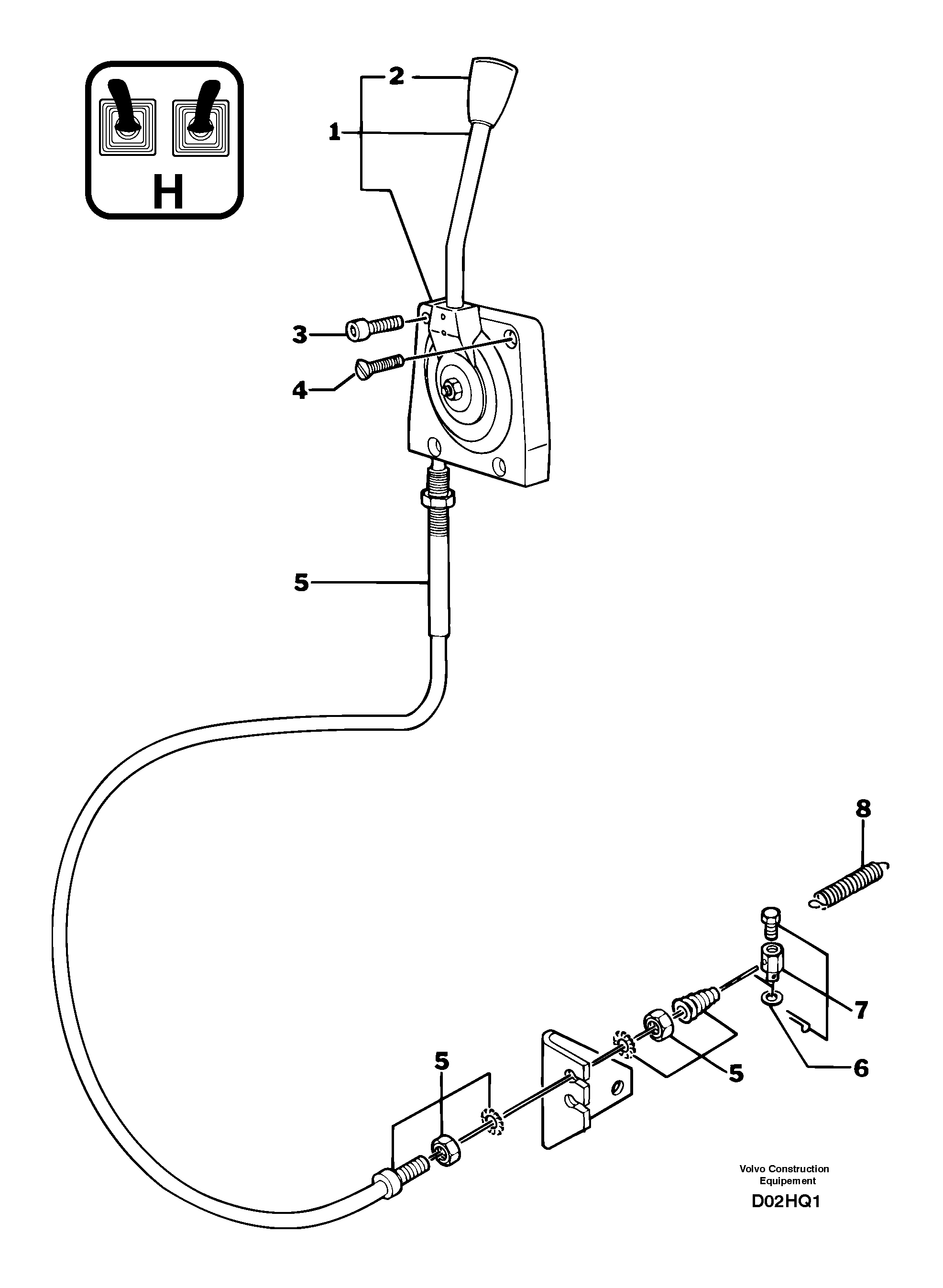 Схема запчастей Volvo EC14 TYPE 246, 271 - 23849 Engine acceleration control 