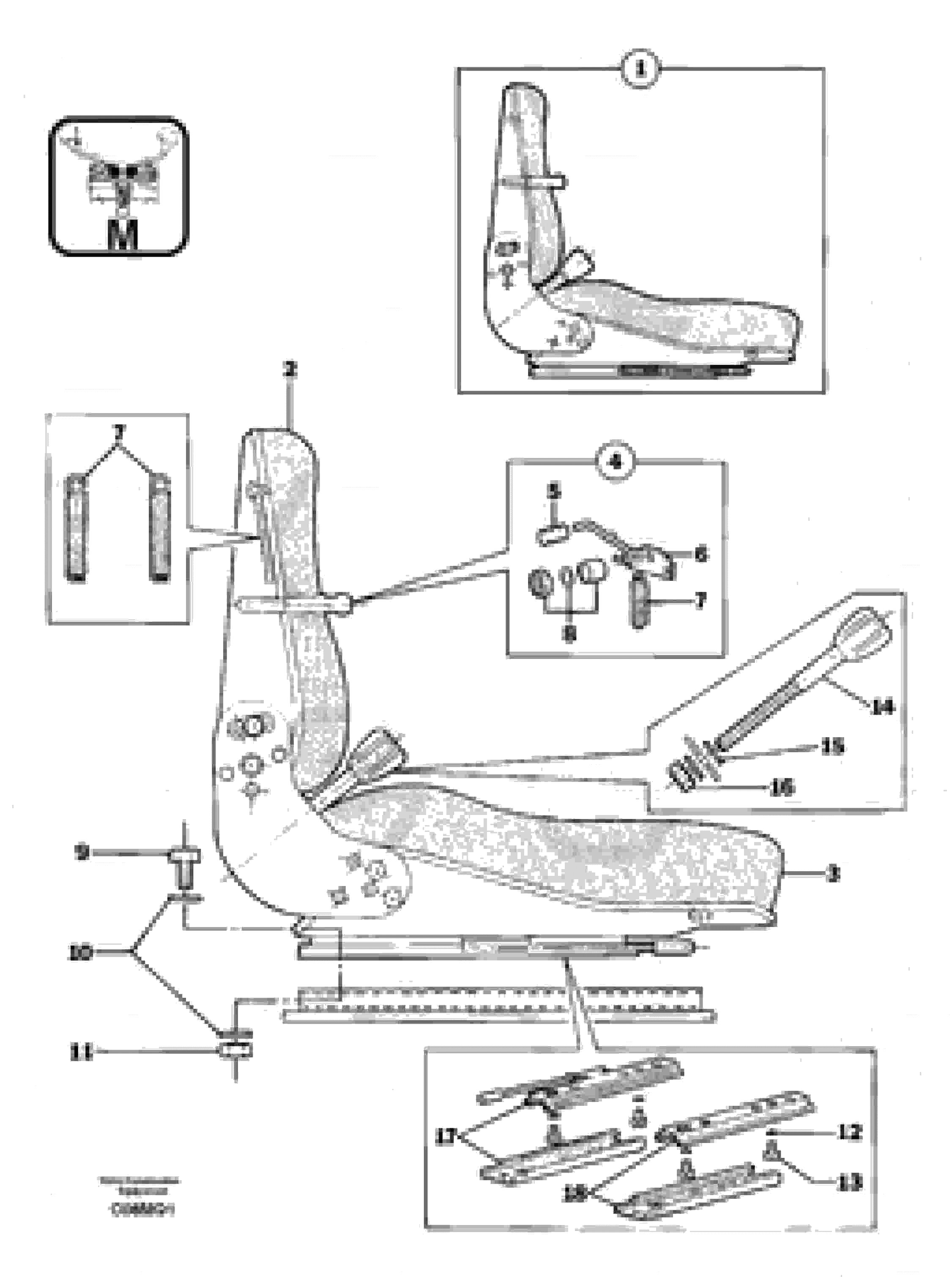 Схема запчастей Volvo EC14 TYPE 246, 271 - 21337 Suspended seat 