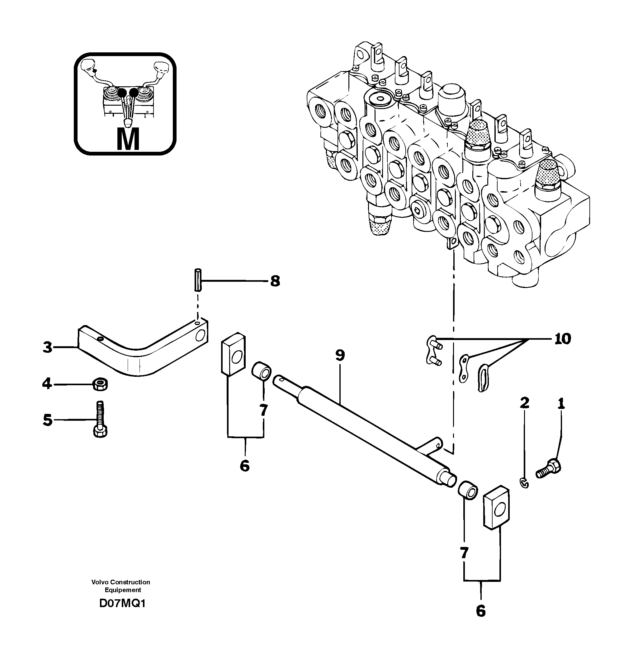 Схема запчастей Volvo EC14 TYPE 246, 271 - 25879 Control pedal : rock breaker 