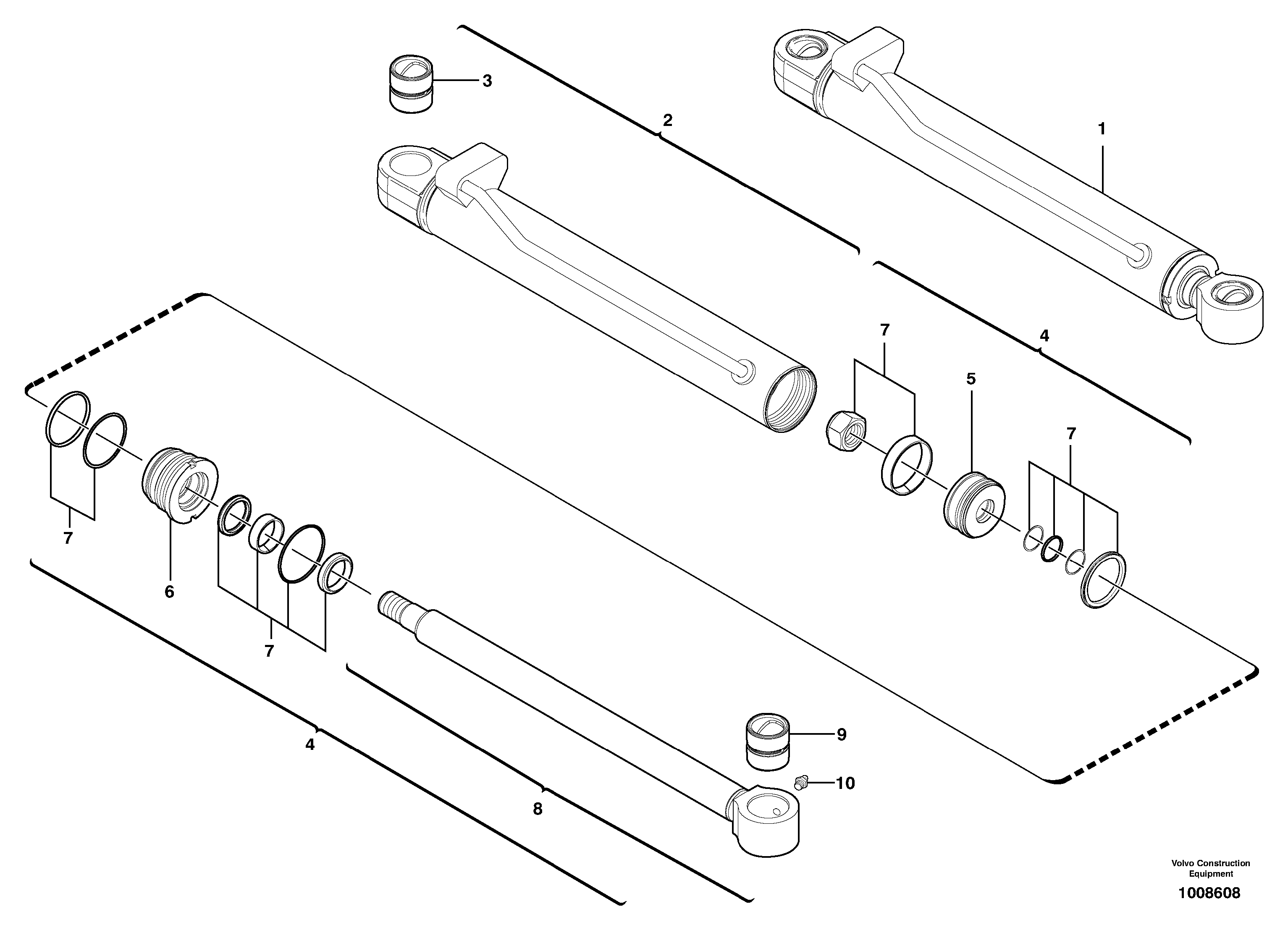 Схема запчастей Volvo EC14 TYPE 246, 271 - 21946 Boom offset cylinder 