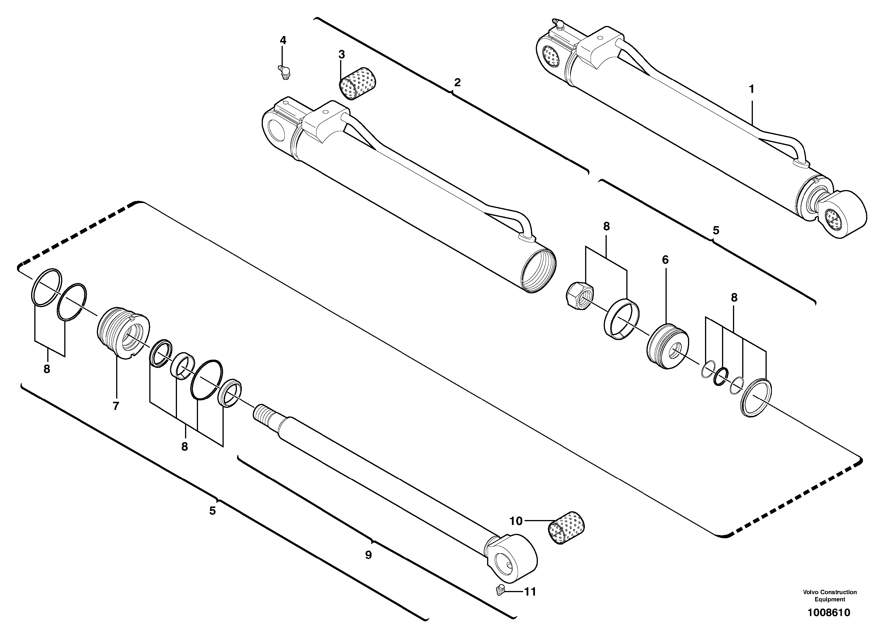 Схема запчастей Volvo EC14 TYPE 246, 271 - 25476 Dipper arm cylinder 
