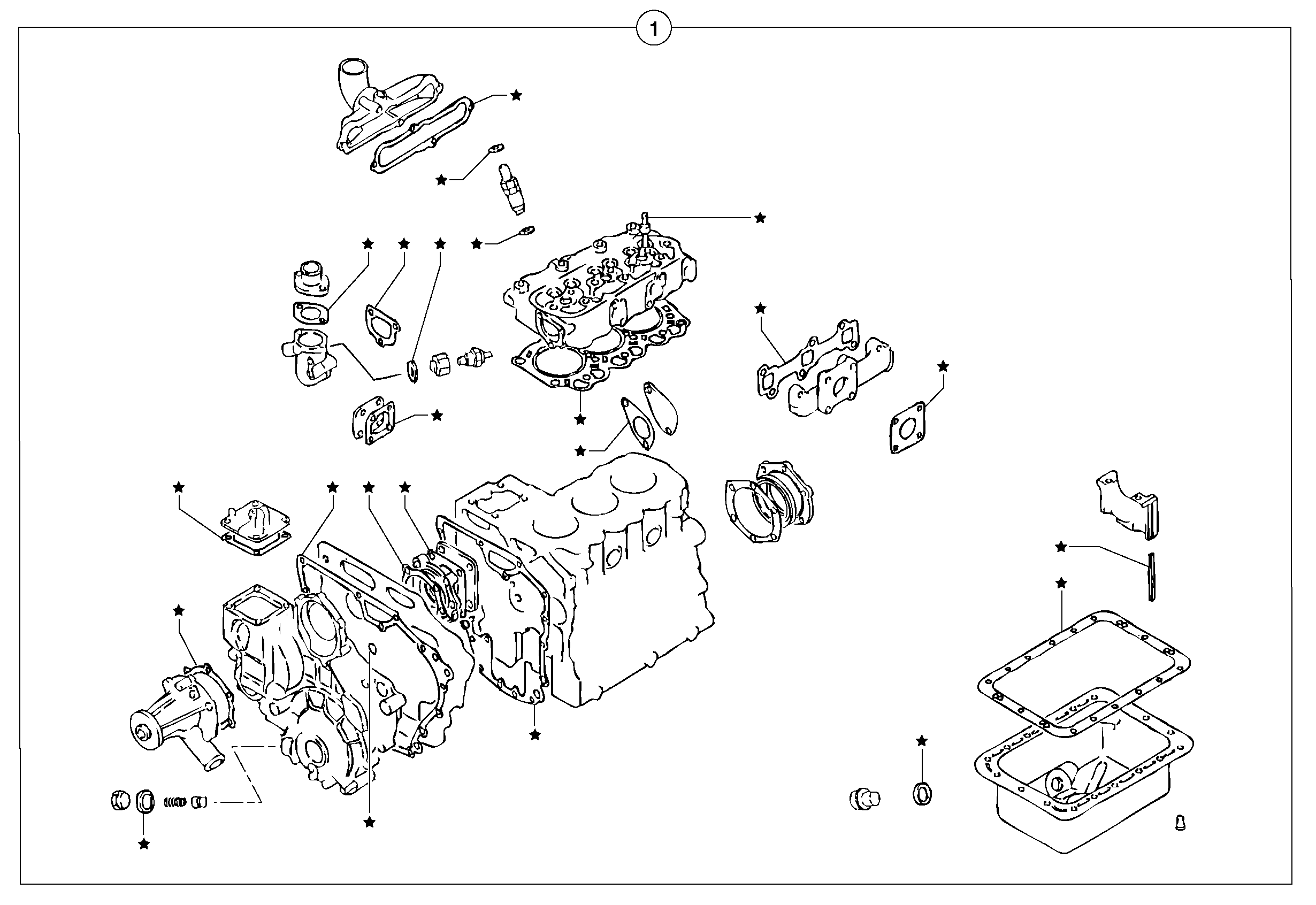 Схема запчастей Volvo EC20 TYPE 263 XT/XTV - 14848 Engine gasket kit 