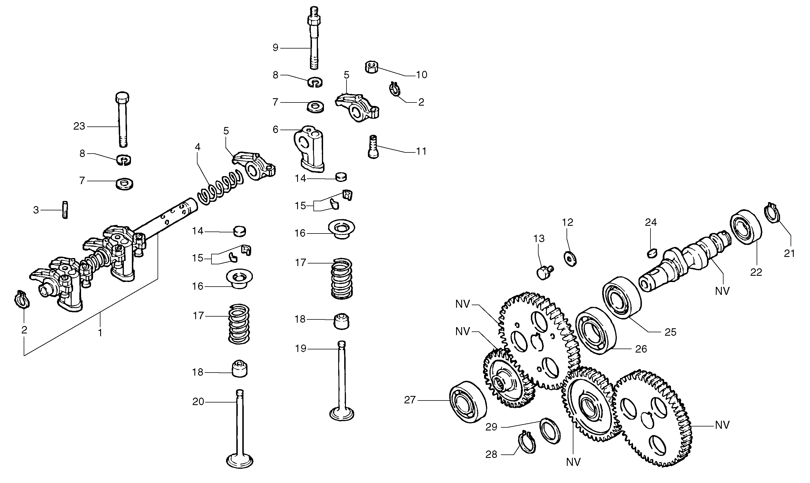 Схема запчастей Volvo EC20 TYPE 263 XT/XTV - 9081 Timing gears 