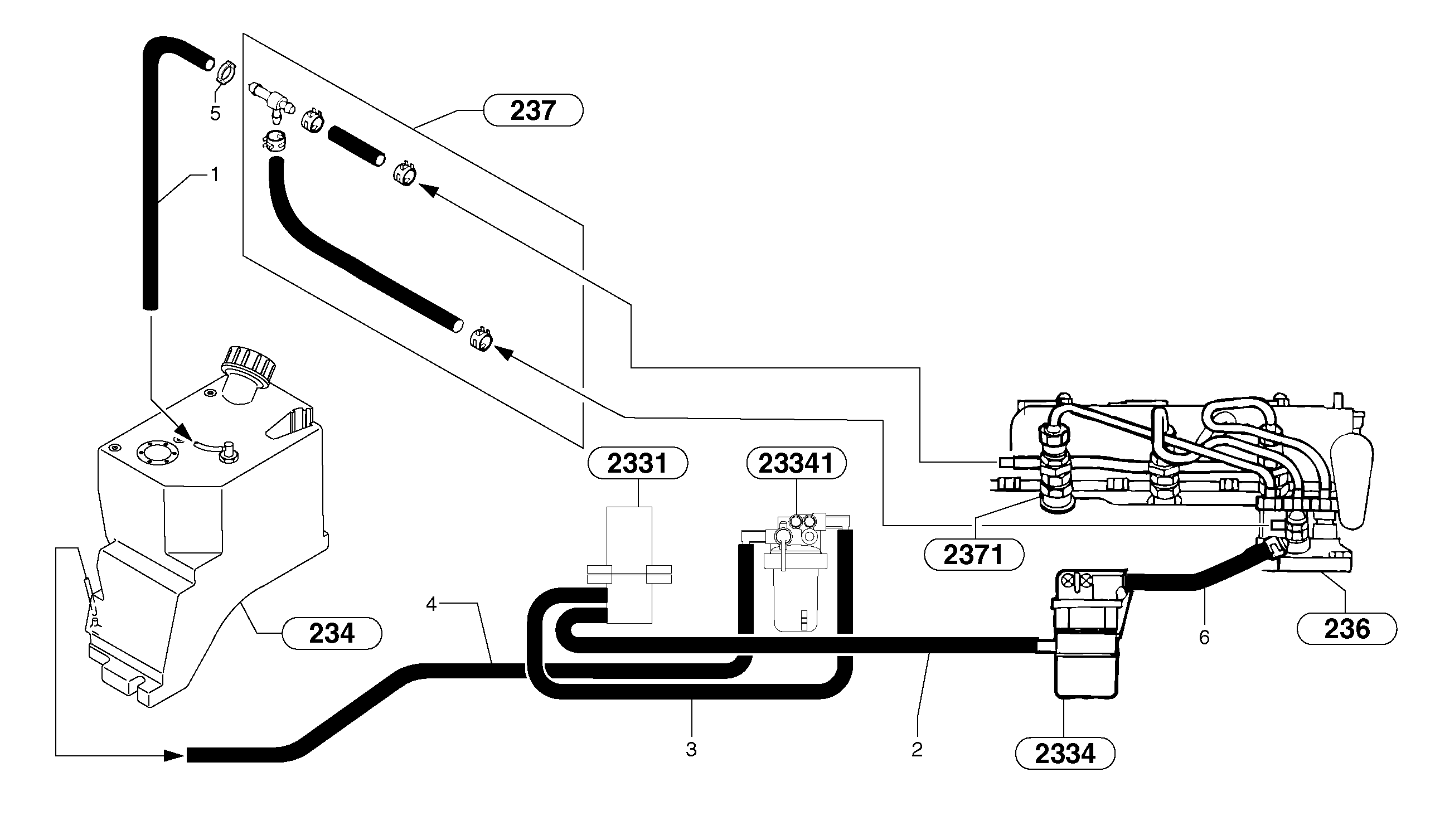 Схема запчастей Volvo EC20 TYPE 263 XT/XTV - 9812 Fuel circuit 