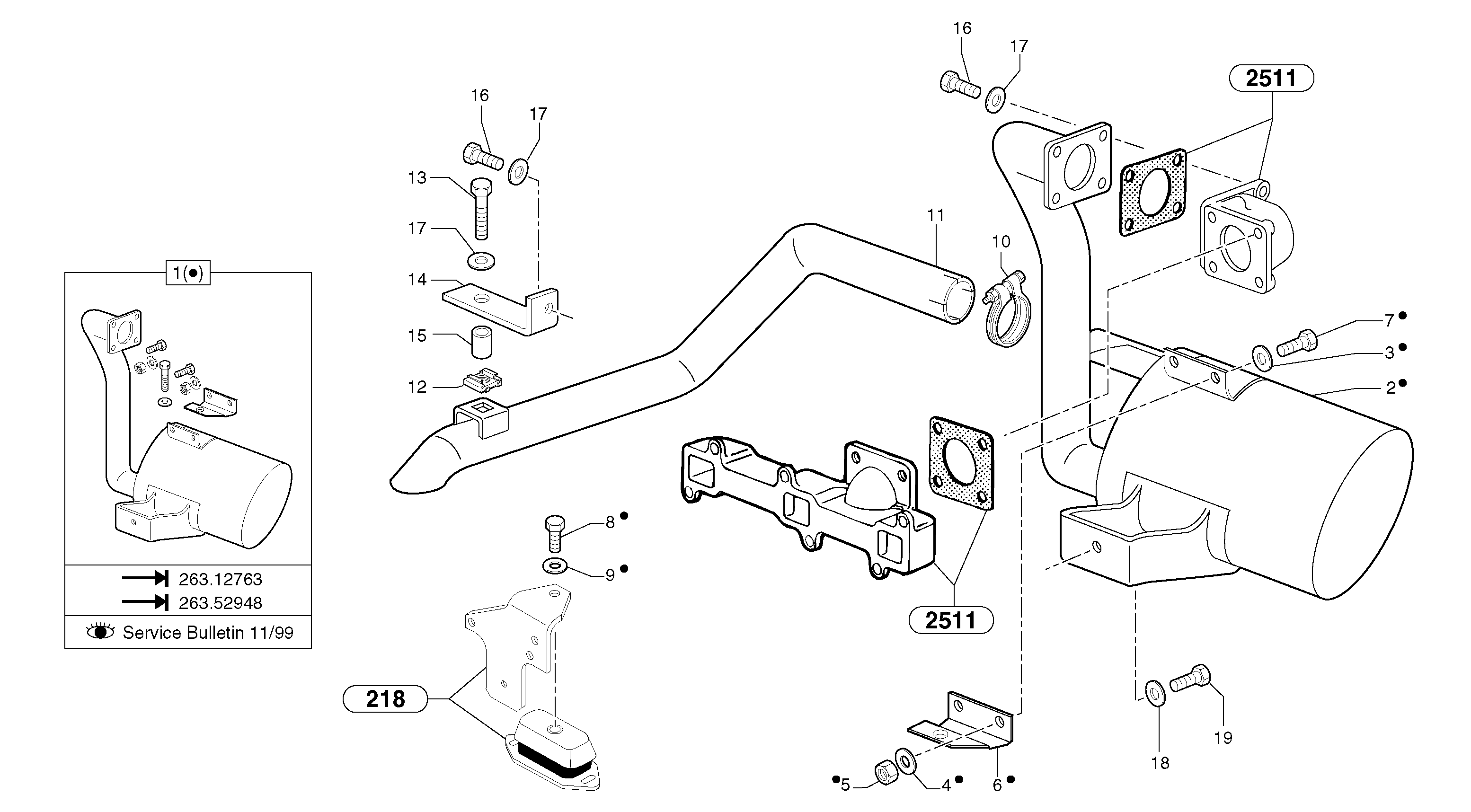 Схема запчастей Volvo EC20 TYPE 263 XT/XTV - 13812 Muffler 