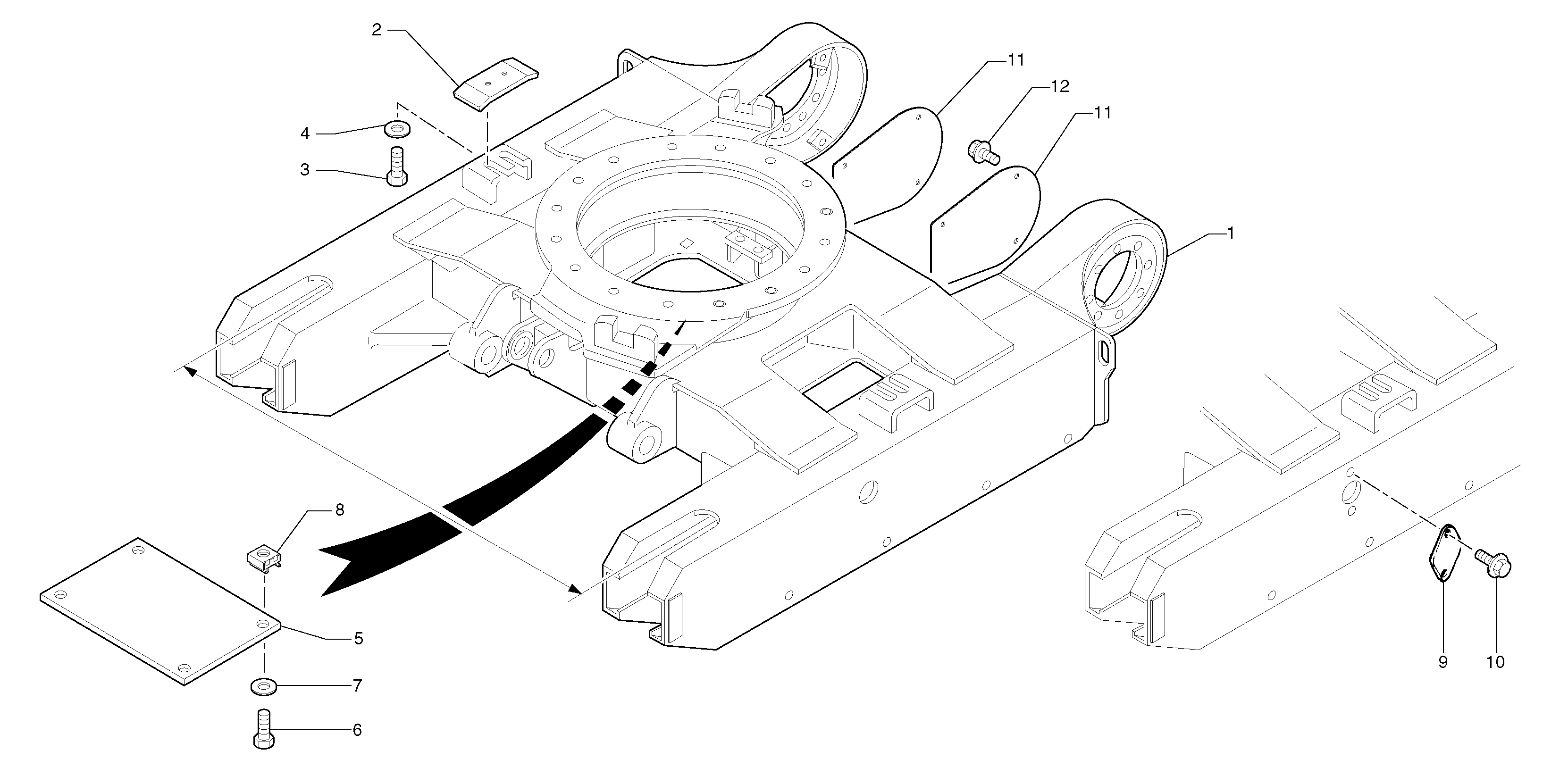 Схема запчастей Volvo EC20 TYPE 263 XT/XTV - 12506 Lower frame 