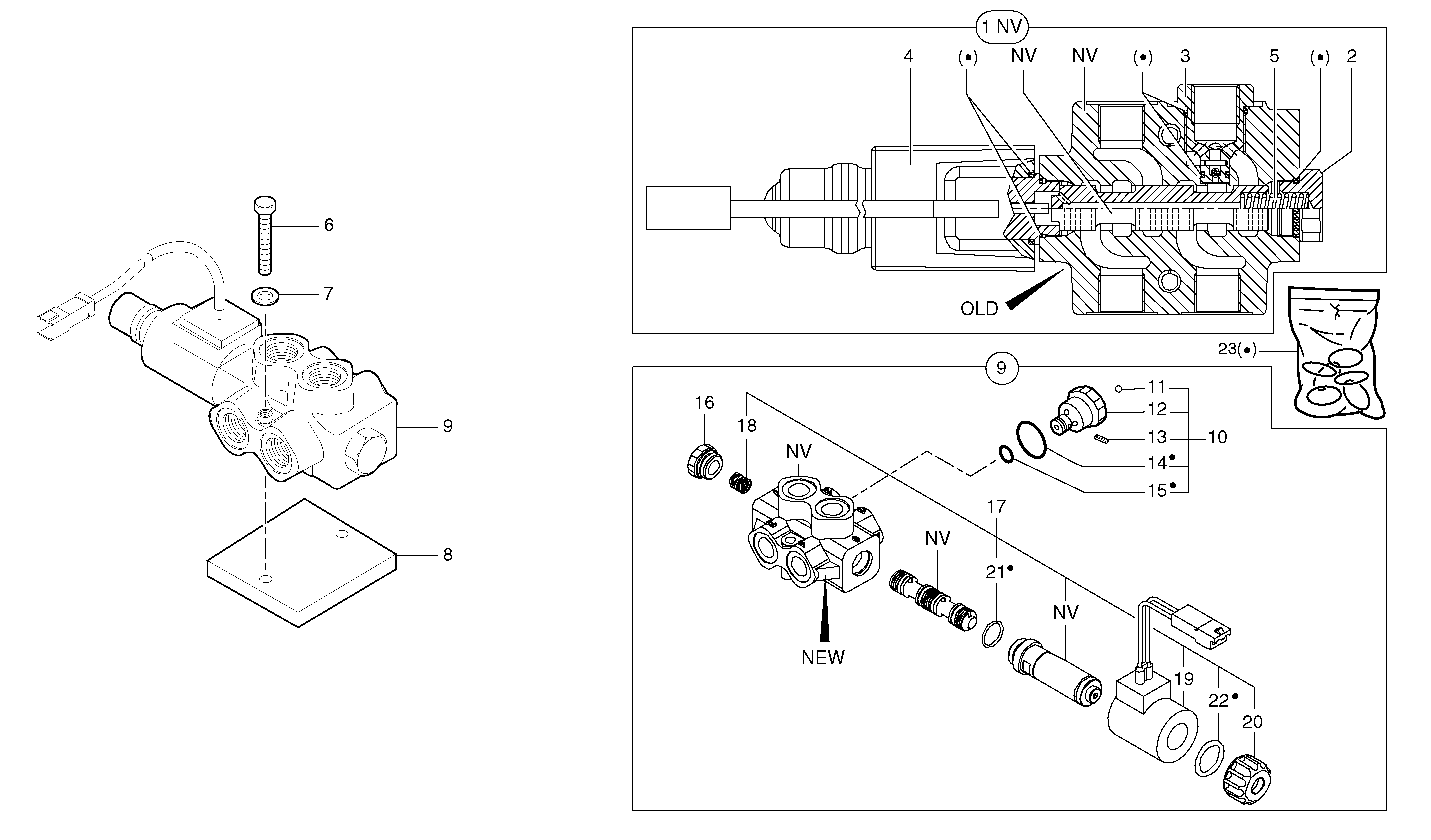 Схема запчастей Volvo EC20 TYPE 263 XT/XTV - 54419 Slewing-offset selector switch 