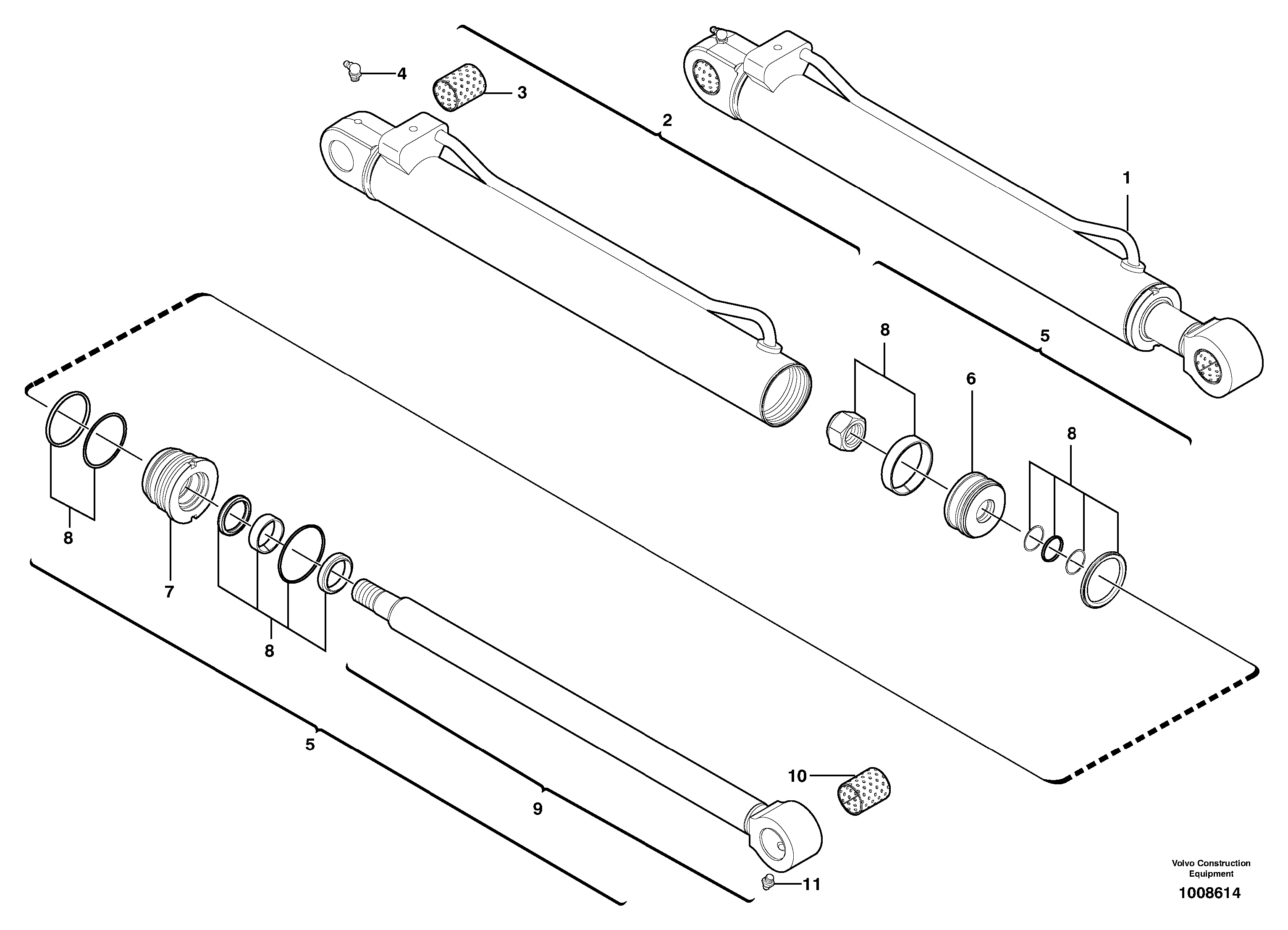 Схема запчастей Volvo EC20 TYPE 263 XT/XTV - 24971 Dipper arm cylinder 