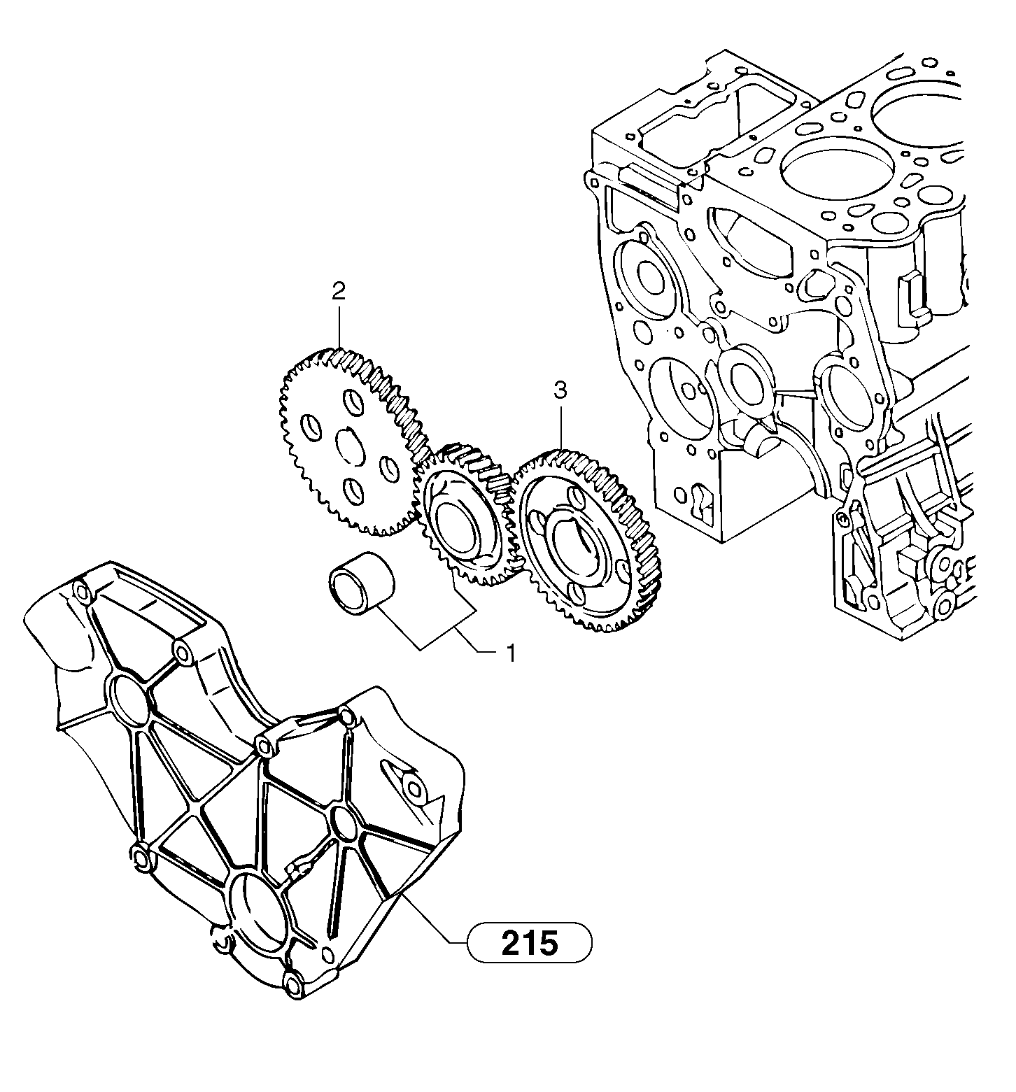 Схема запчастей Volvo EC25 TYPE 281 - 21490 Timing gears 