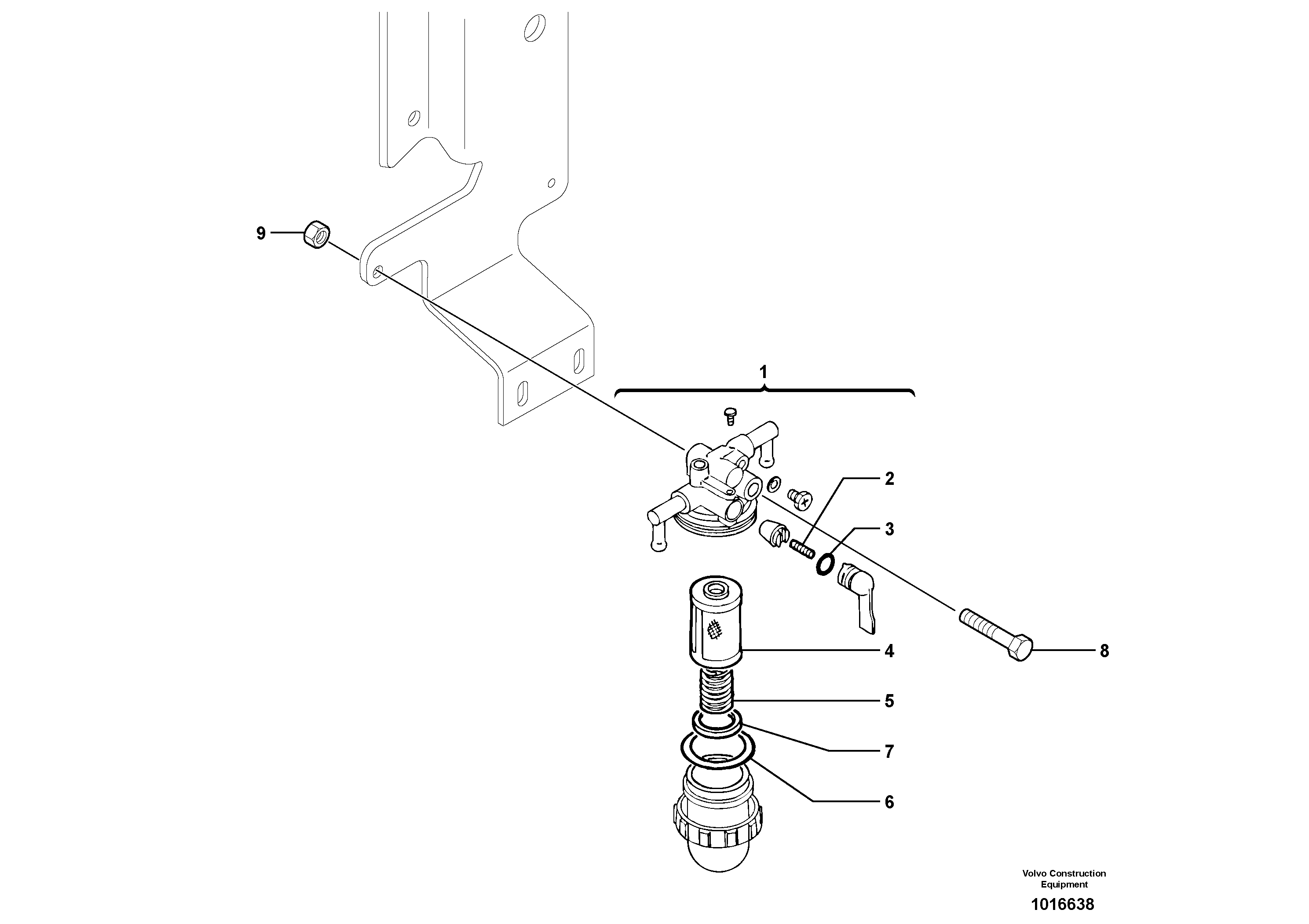 Схема запчастей Volvo EC25 TYPE 281 - 14407 Sediment bowl 