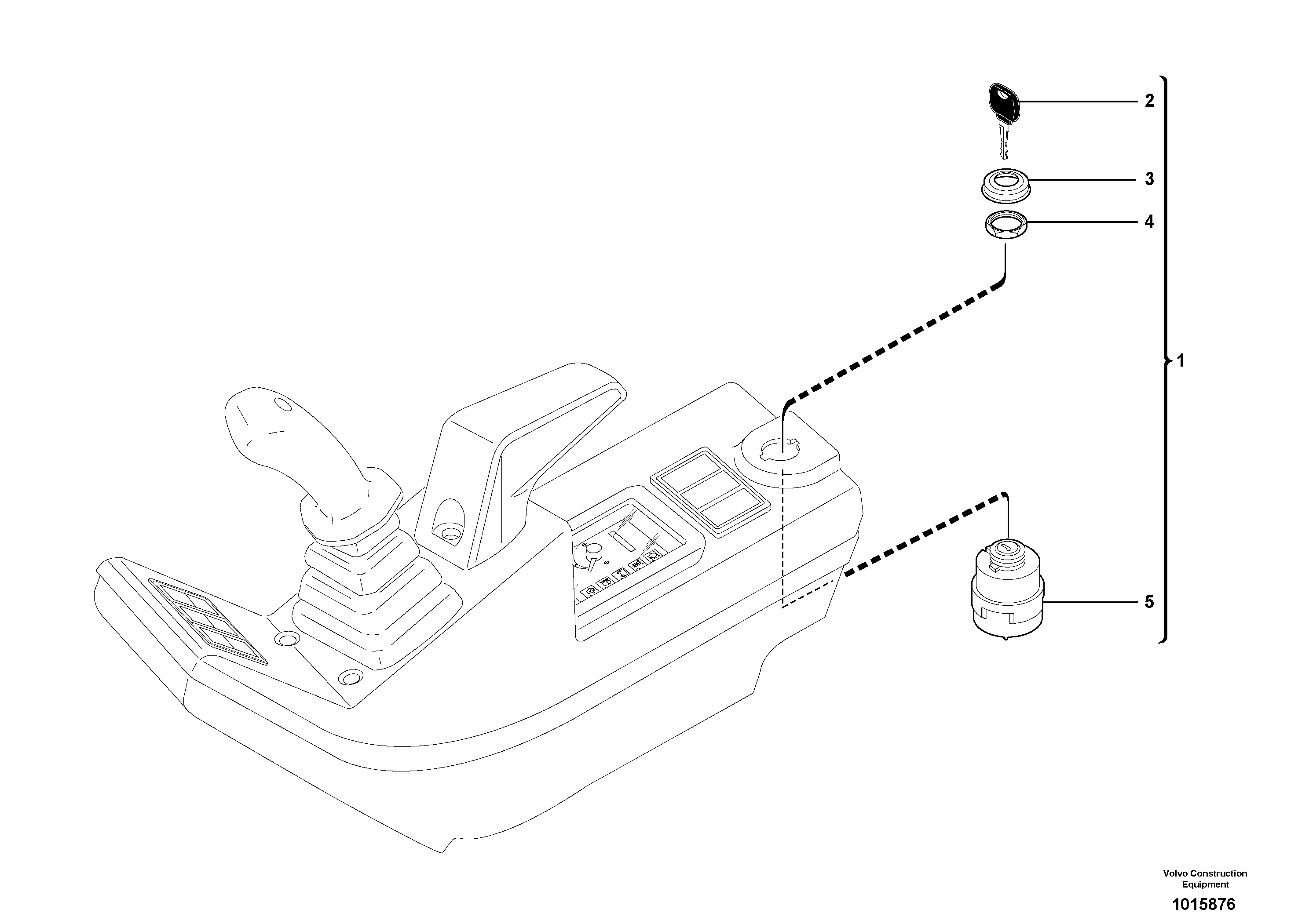 Схема запчастей Volvo EC25 TYPE 281 - 24135 Starting and preheating switch 