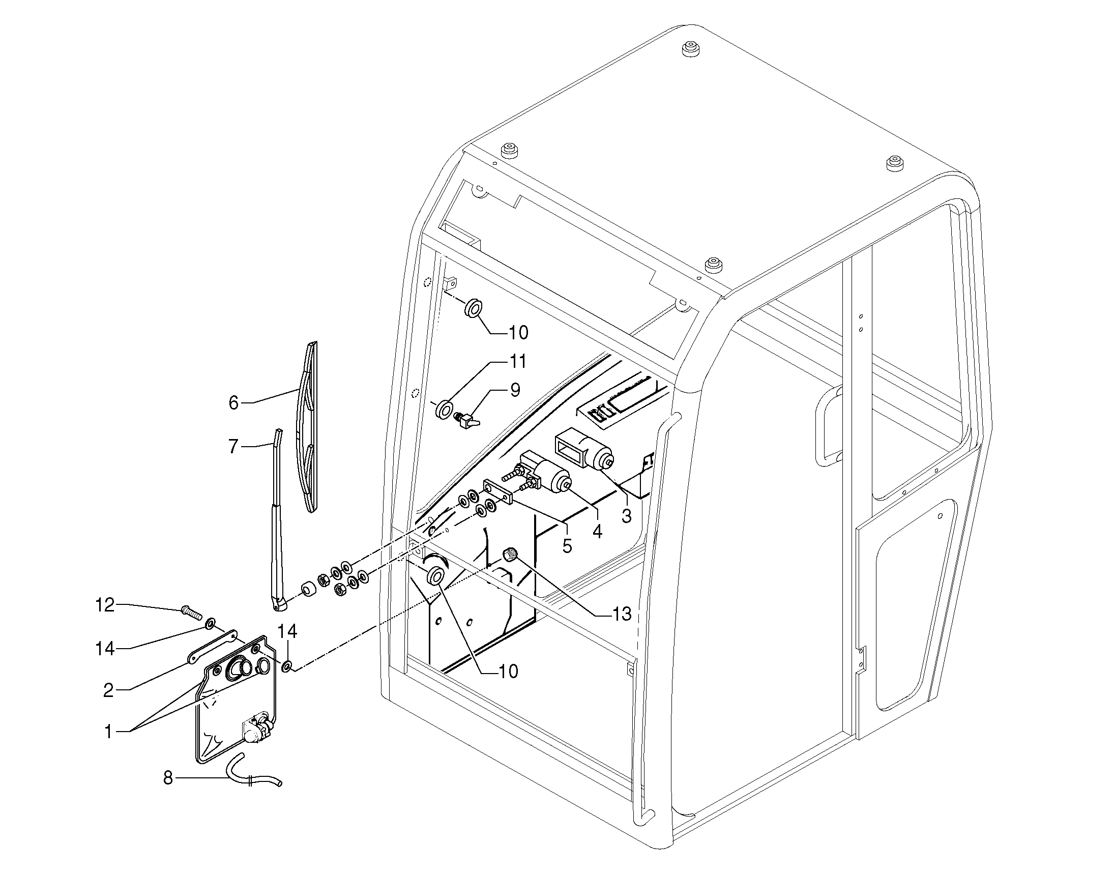 Схема запчастей Volvo EC25 TYPE 281 - 7504 Cleaning system 