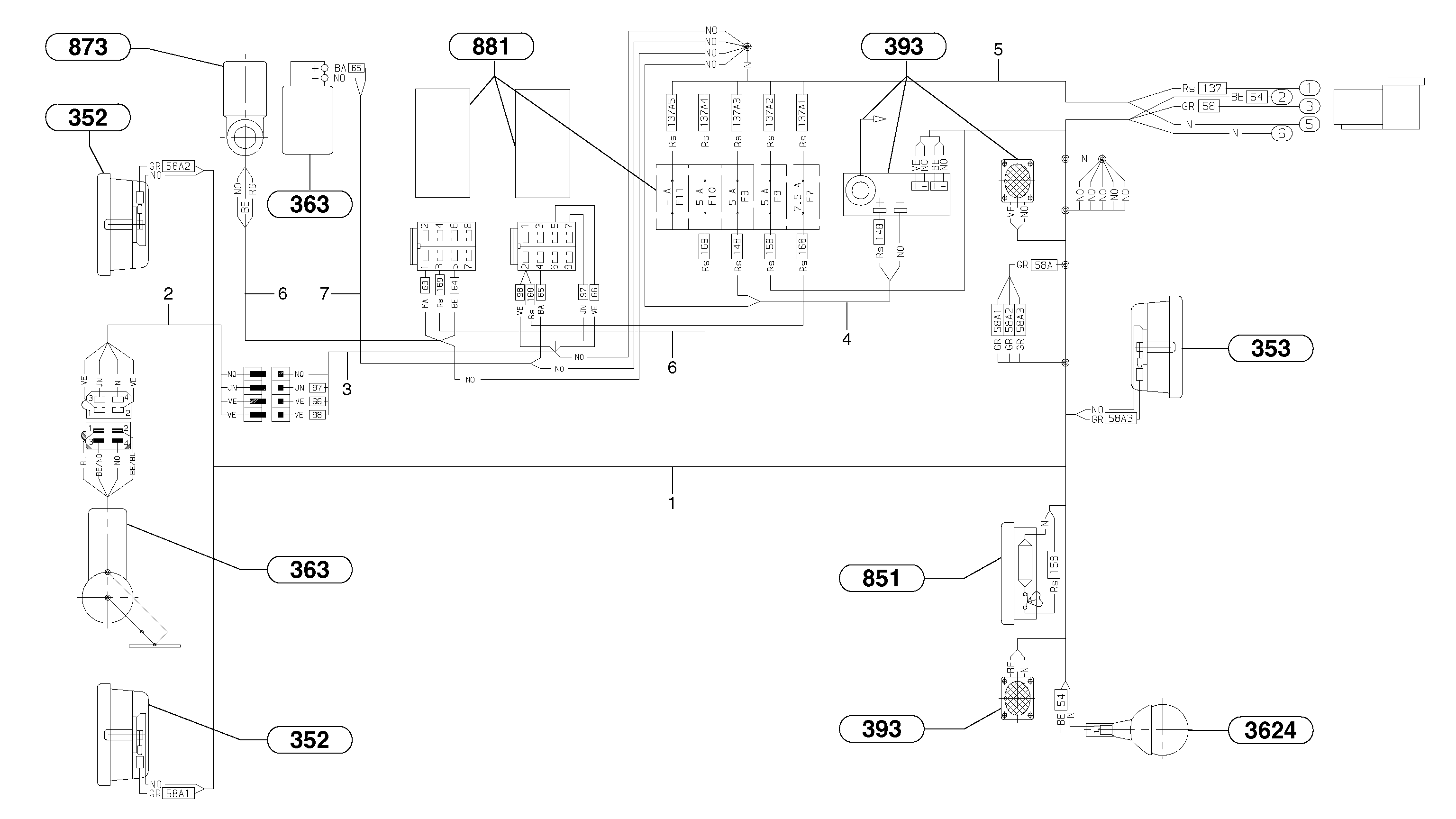 Схема запчастей Volvo EC25 TYPE 281 - 23866 Electrical system / cab 