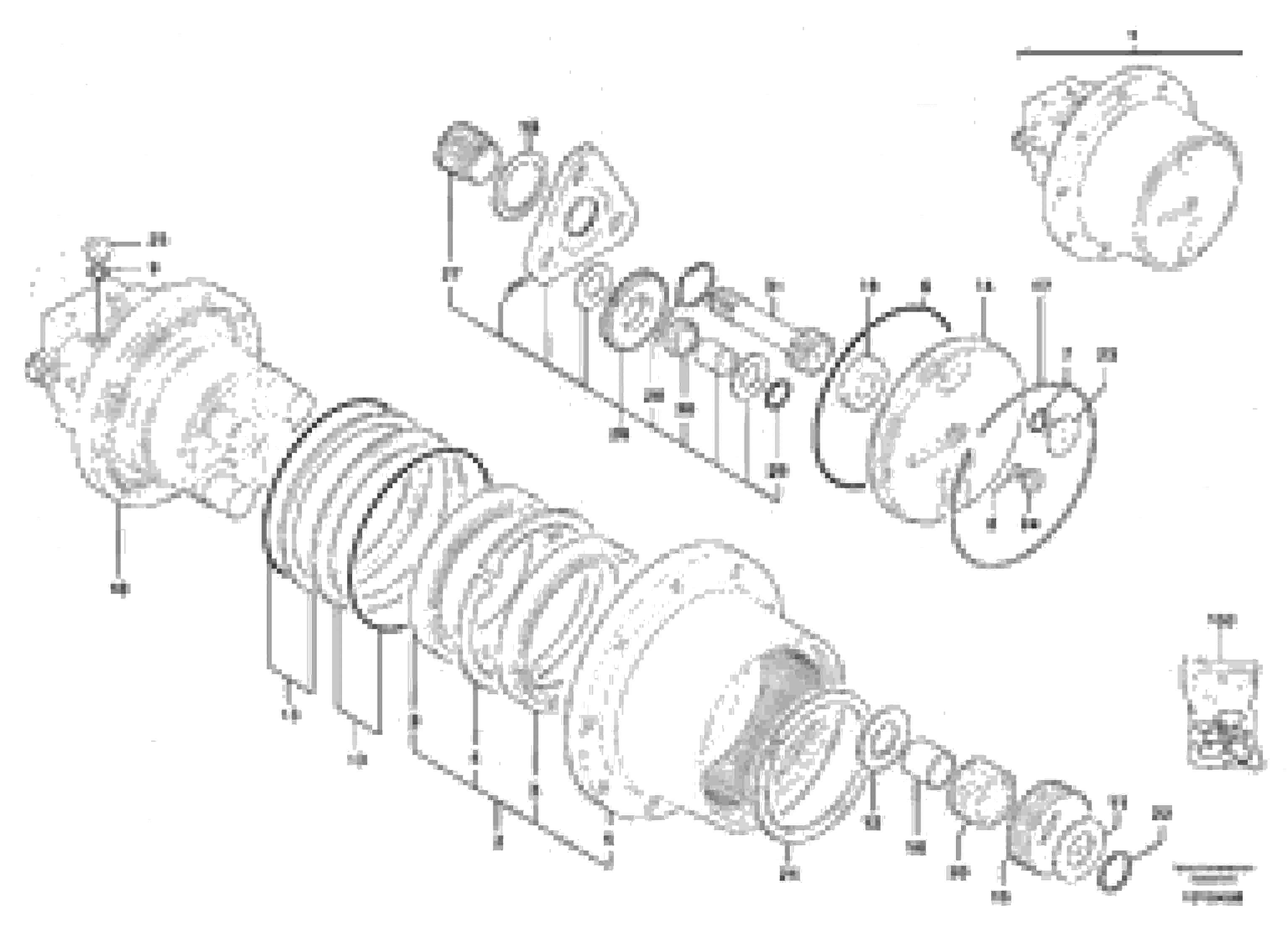 Схема запчастей Volvo EC25 TYPE 281 - 29350 Hydraulic travelling motor 