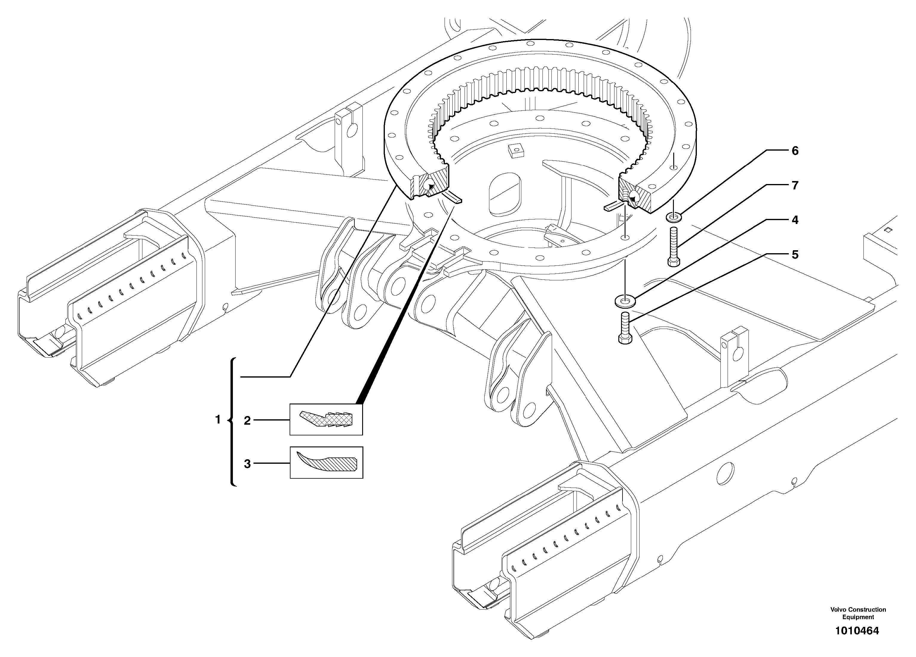 Схема запчастей Volvo EC25 TYPE 281 - 29638 Slewing ring 