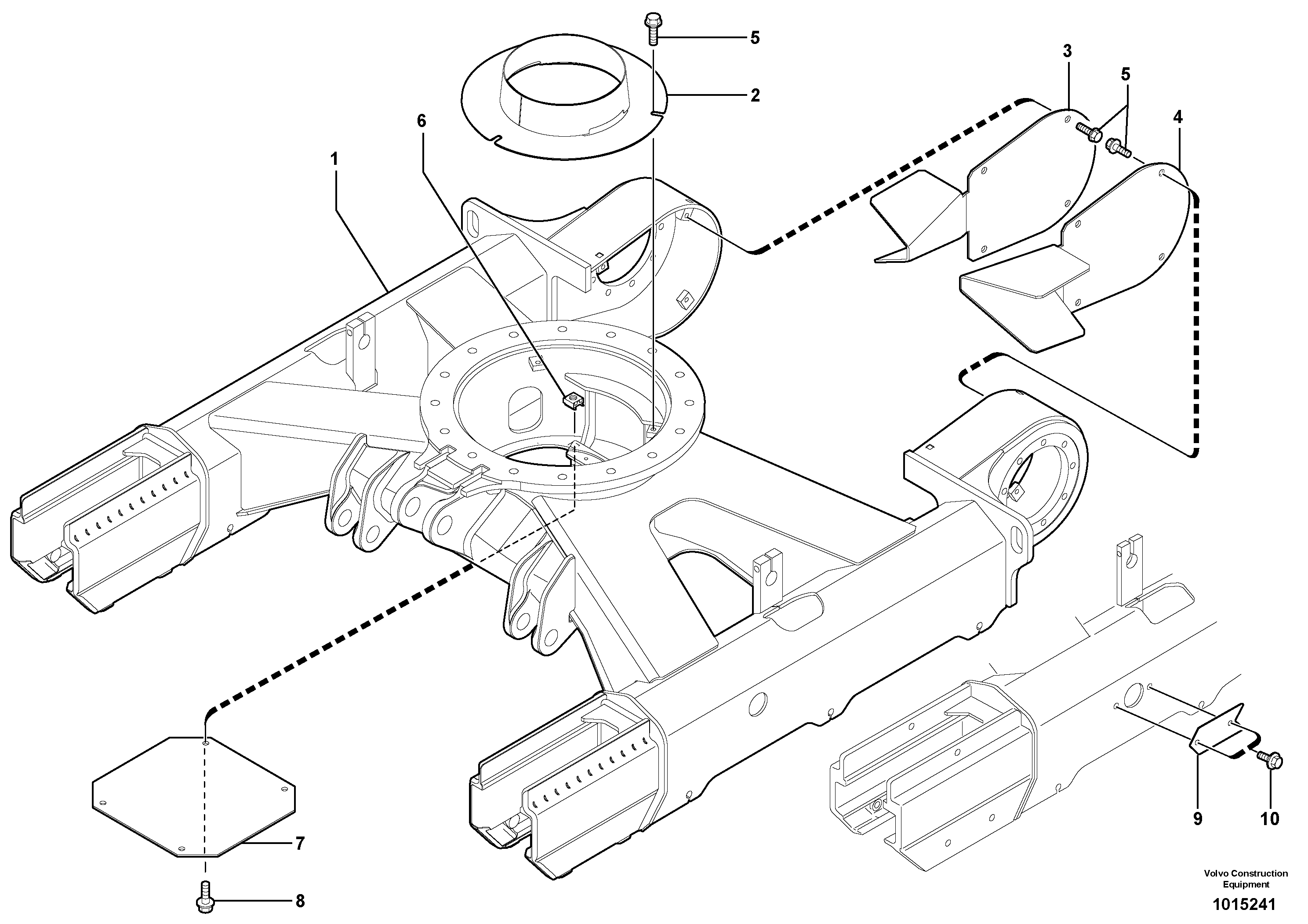 Схема запчастей Volvo EC25 TYPE 281 - 29654 Lower frame 