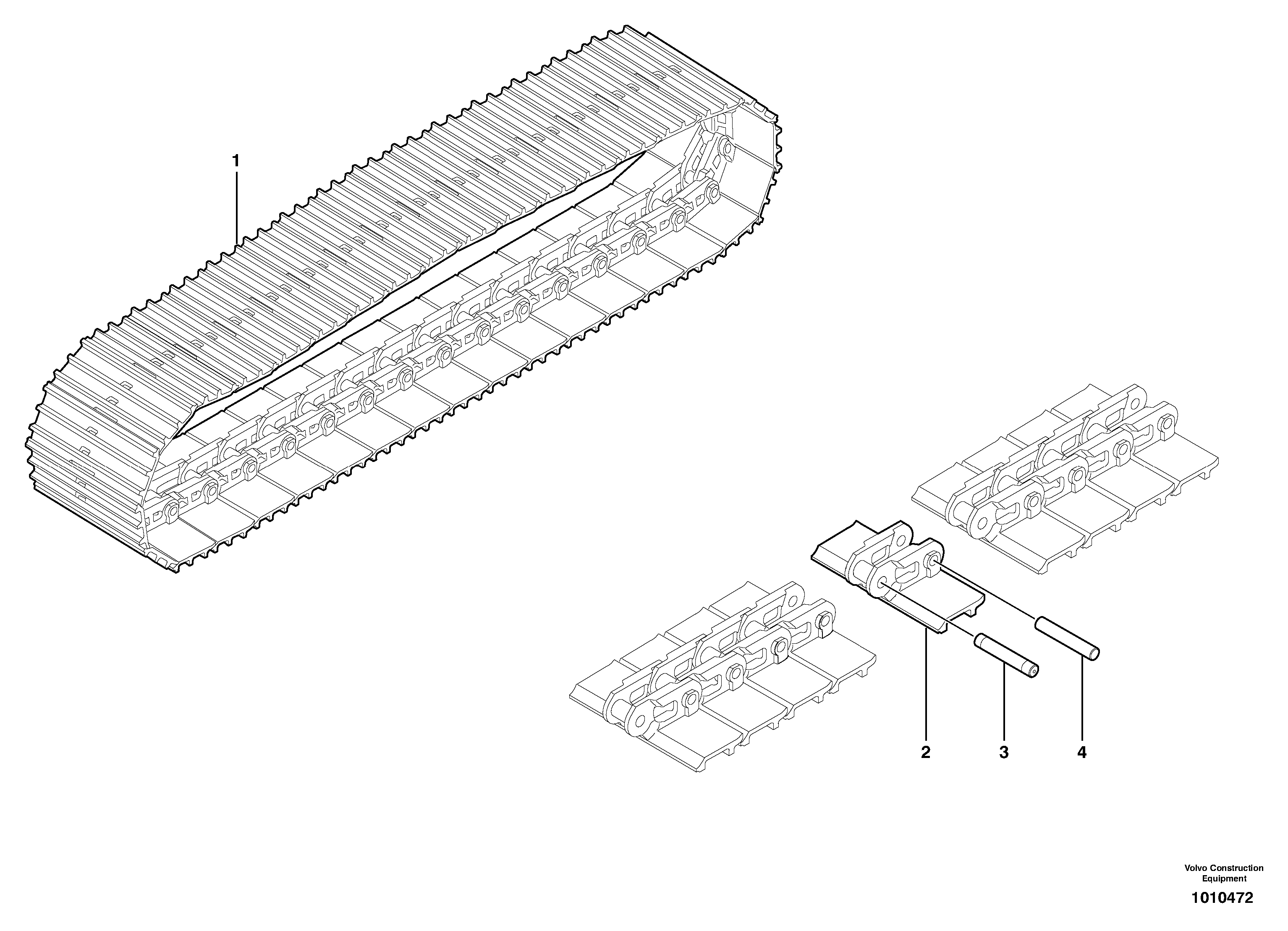 Схема запчастей Volvo EC25 TYPE 281 - 61188 Steel tracks 